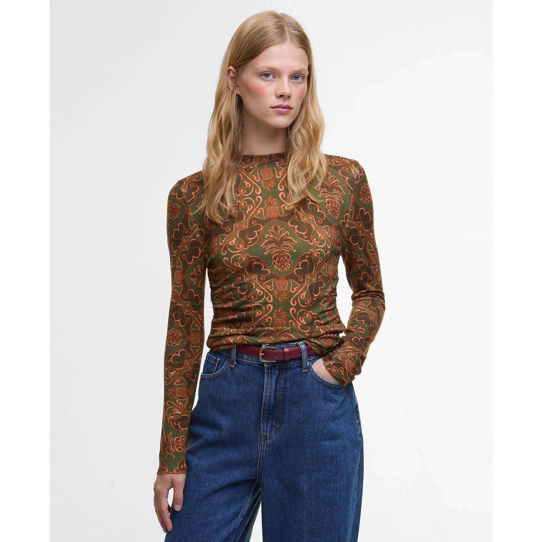 Pineapple - Barbour x Farm Rio - Women's Luanna Long-Sleeve T-Shirt - 2