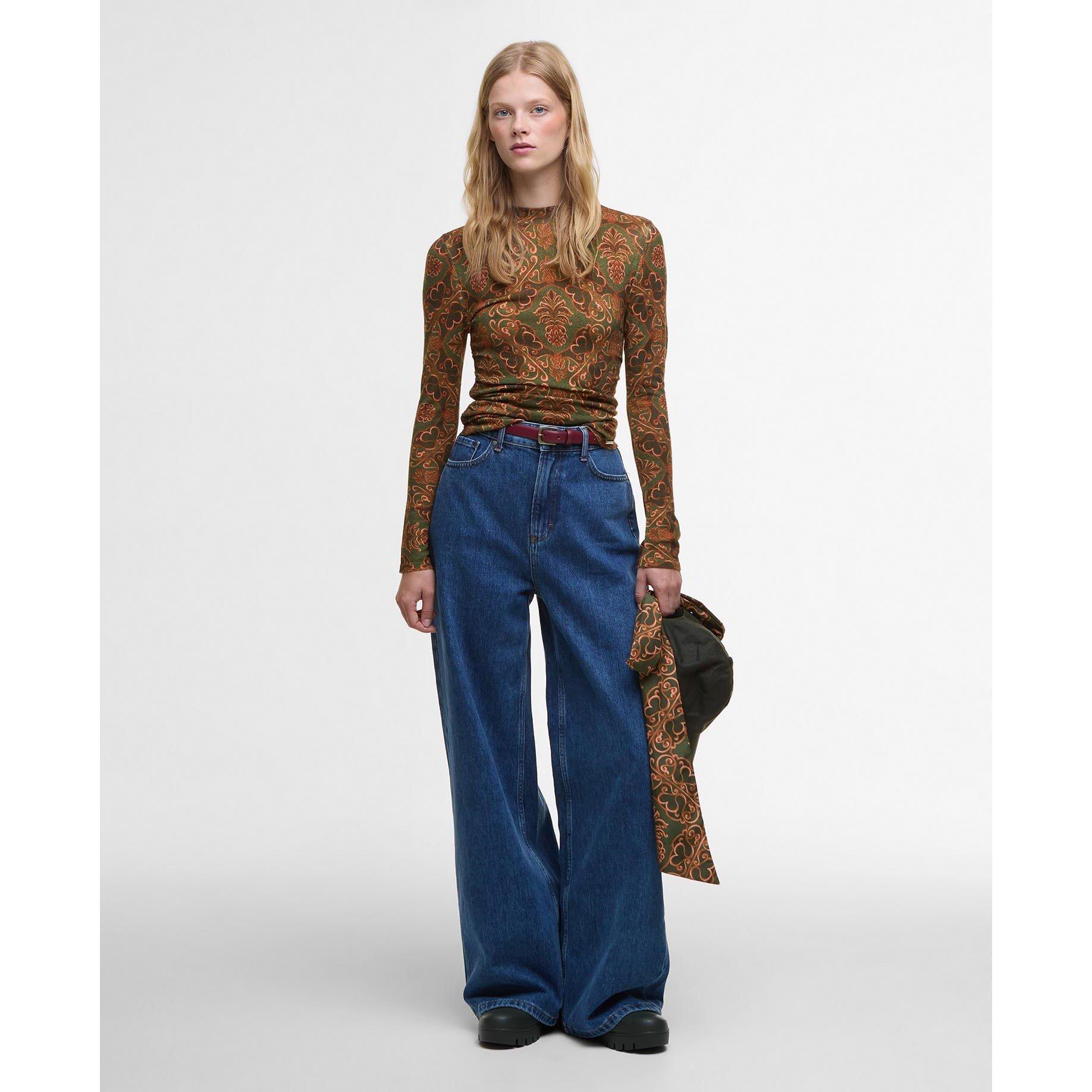 Pineapple - Barbour x Farm Rio - Women's Luanna Long-Sleeve T-Shirt - 4