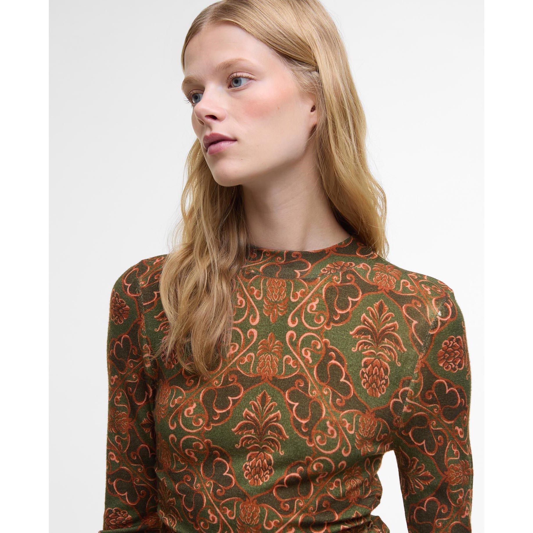 Pineapple - Barbour x Farm Rio - Women's Luanna Long-Sleeve T-Shirt - 5