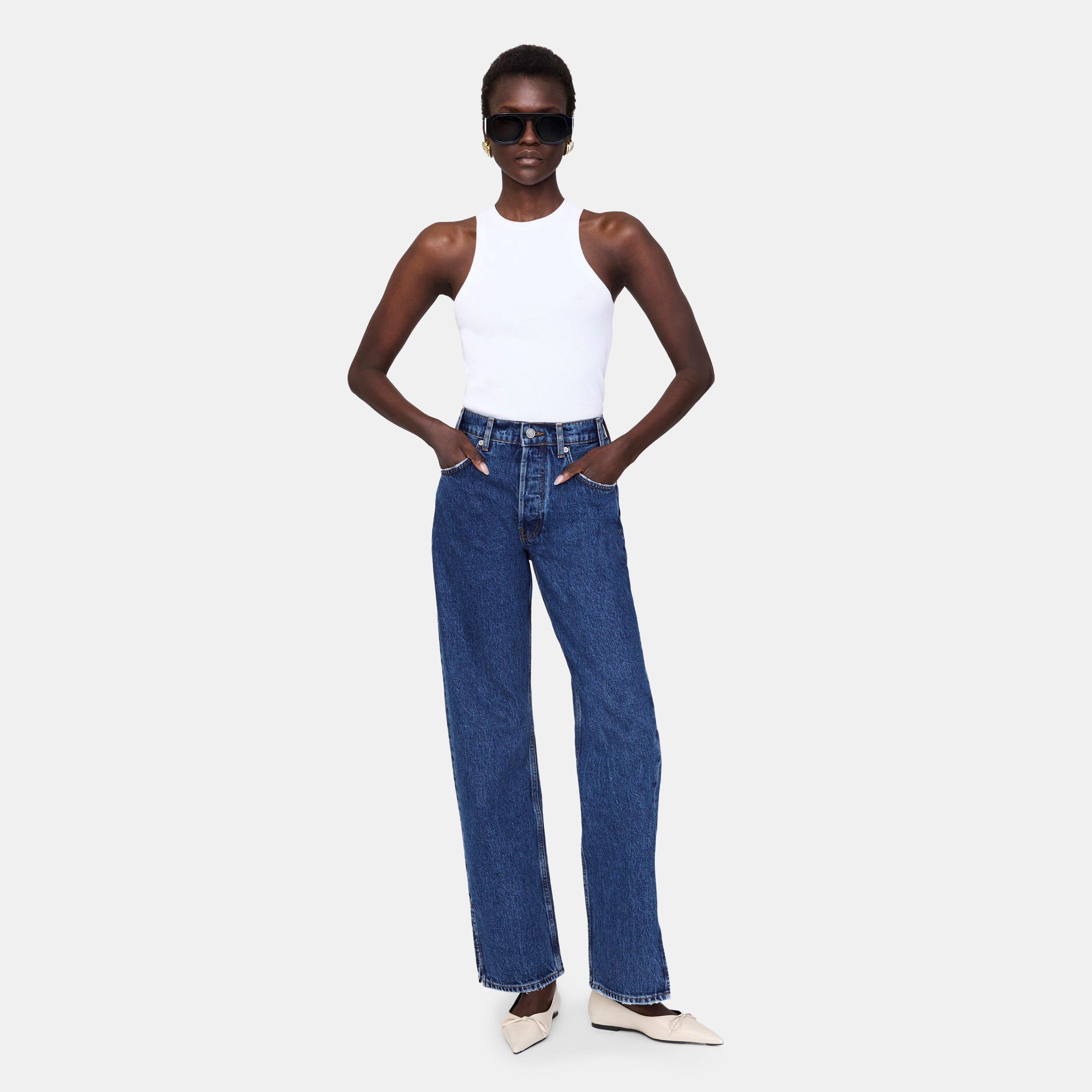 Washed Blue - Anine Bing - Women's Roy Straight Leg Jeans - 6