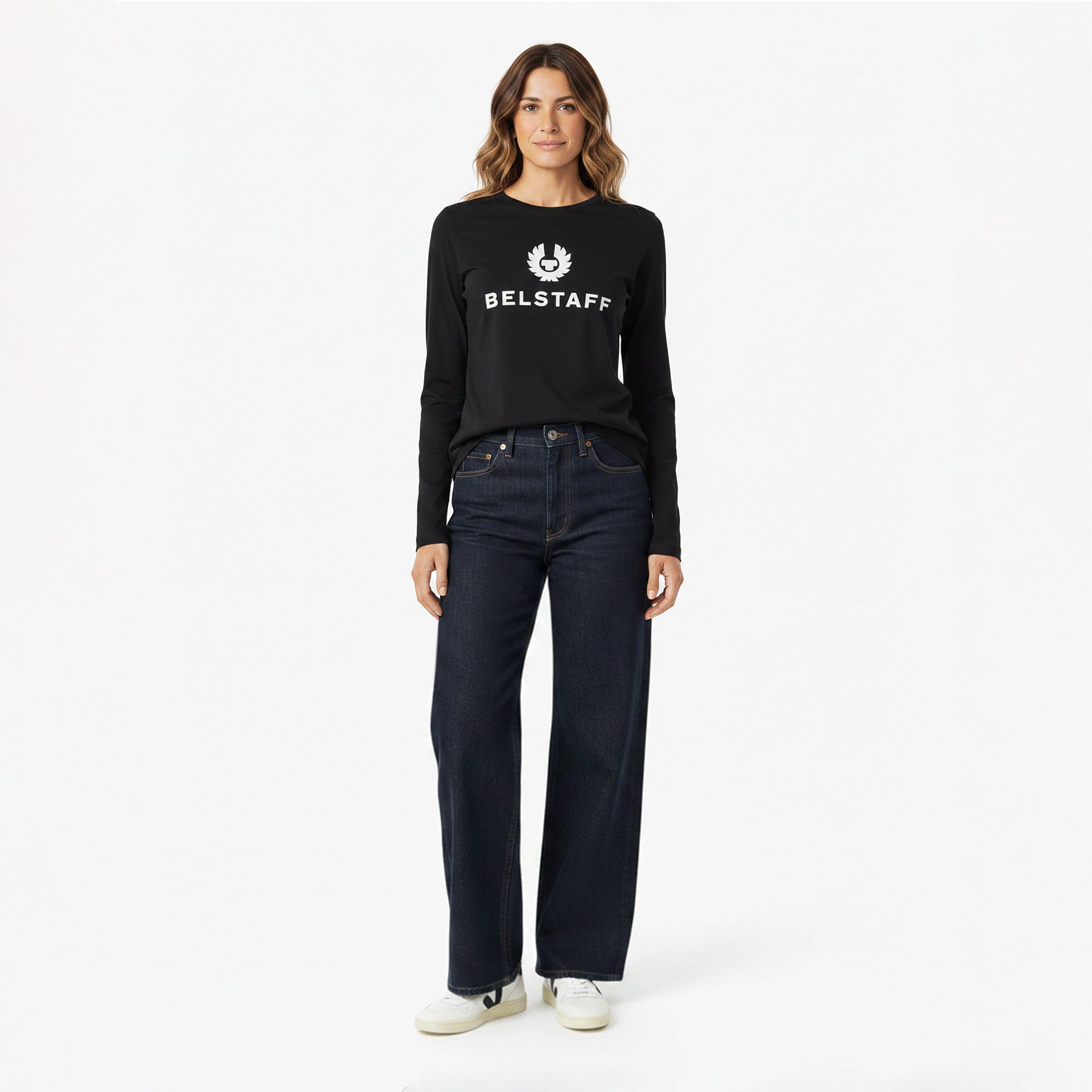 BLACK - Belstaff - Women's Mariola Long Sleeve T-Shirt - 6