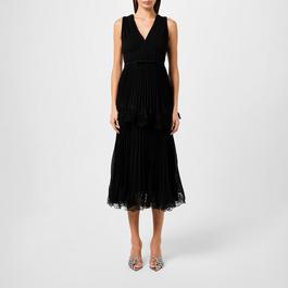 Self Portrait Chiffon Tiered Midi Dress
