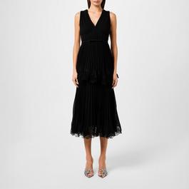 Self Portrait Chiffon Tier Midi Dress