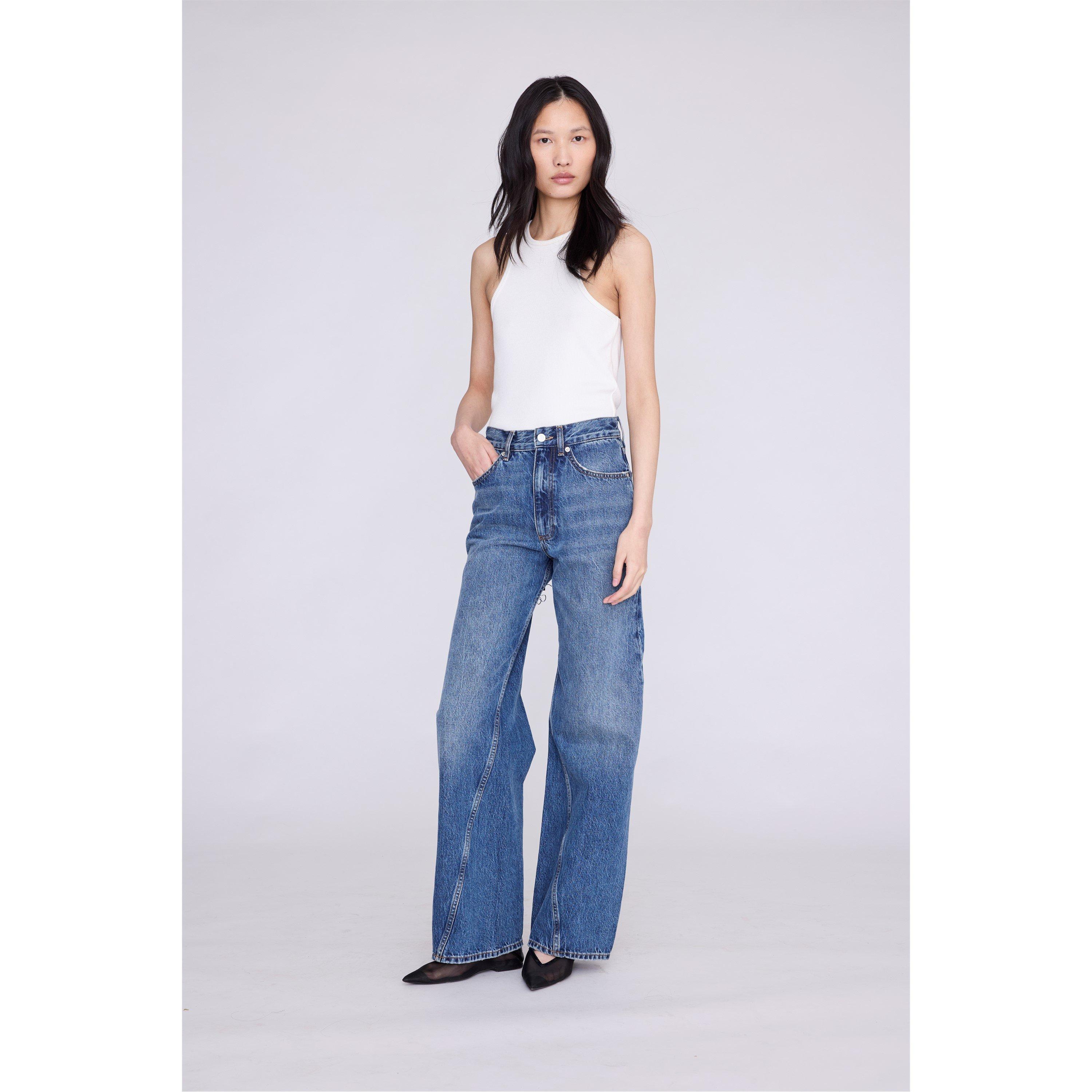 Washed Blue - Anine Bing - Women's Brie Jean Straight Leg Jeans - 1