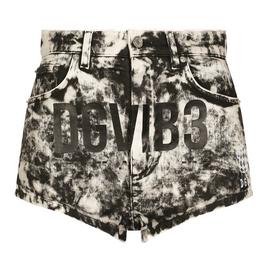 Dolce and Gabbana Dg Vib3 Faded Wash Cotton Denim Shorts