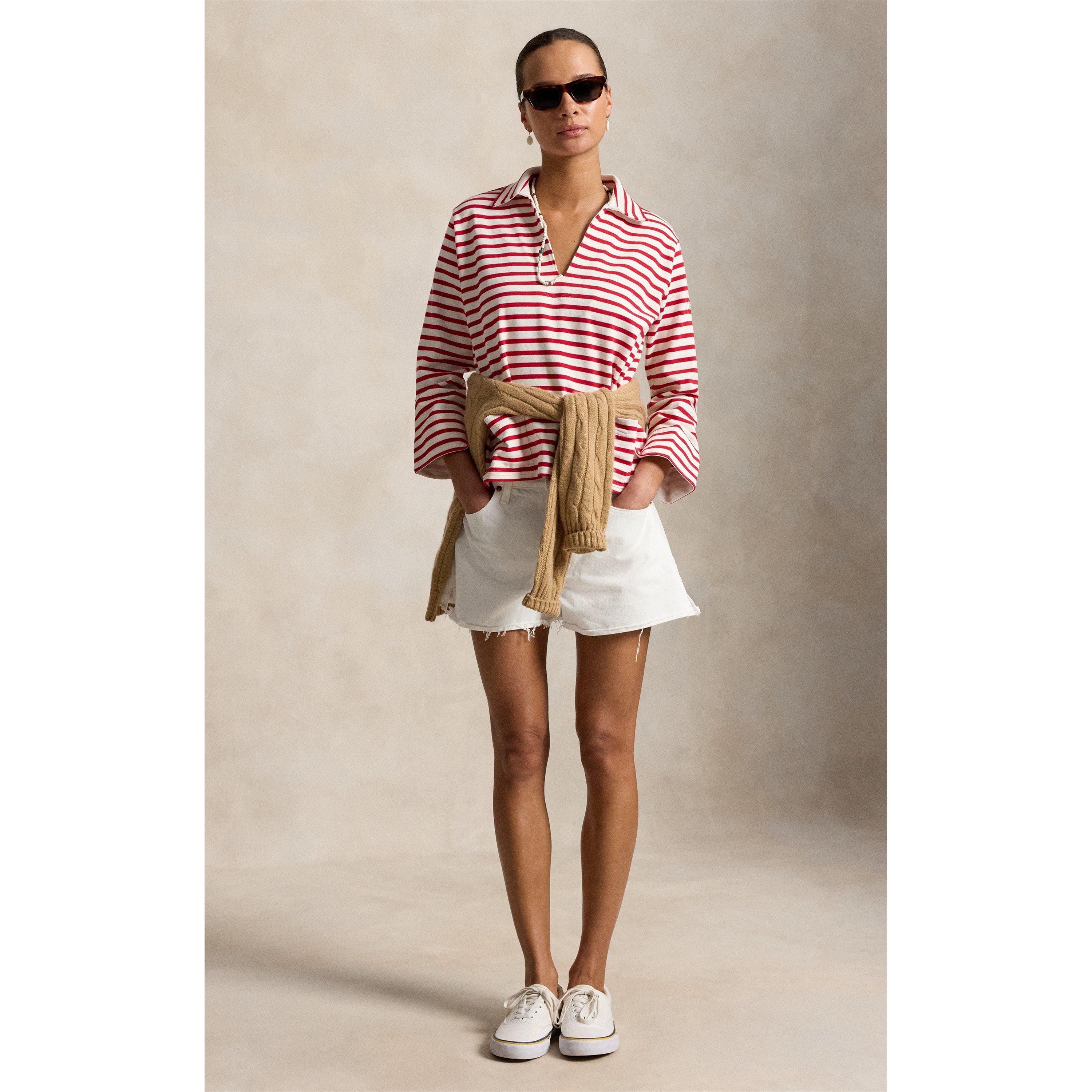 RED WHT - Polo Ralph Lauren - Womens Long Sleeve T-Shirt - 4