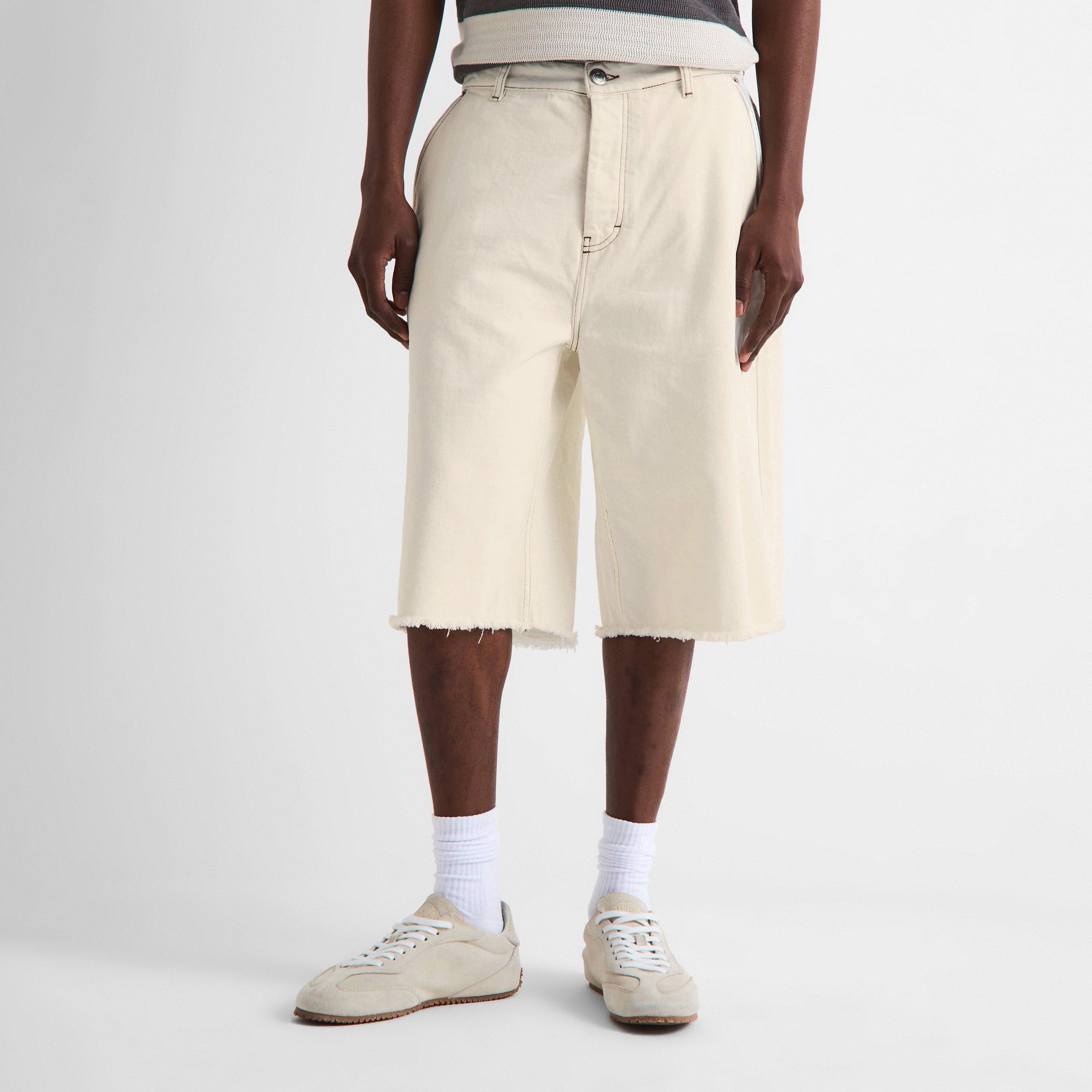 White Cream - Ami Paris - Men's Denim Shorts - 3