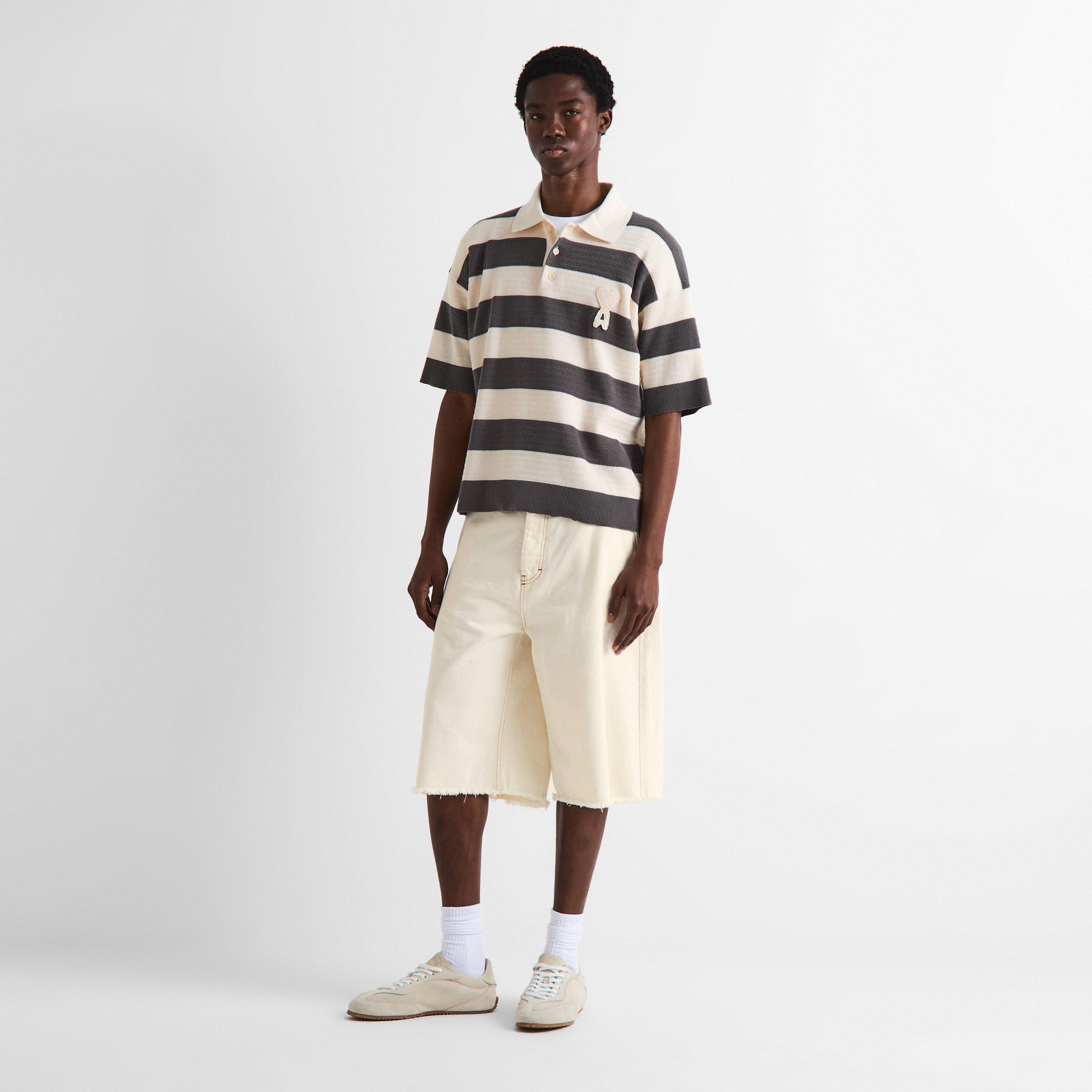 White Cream - Ami Paris - Men's Denim Shorts - 6
