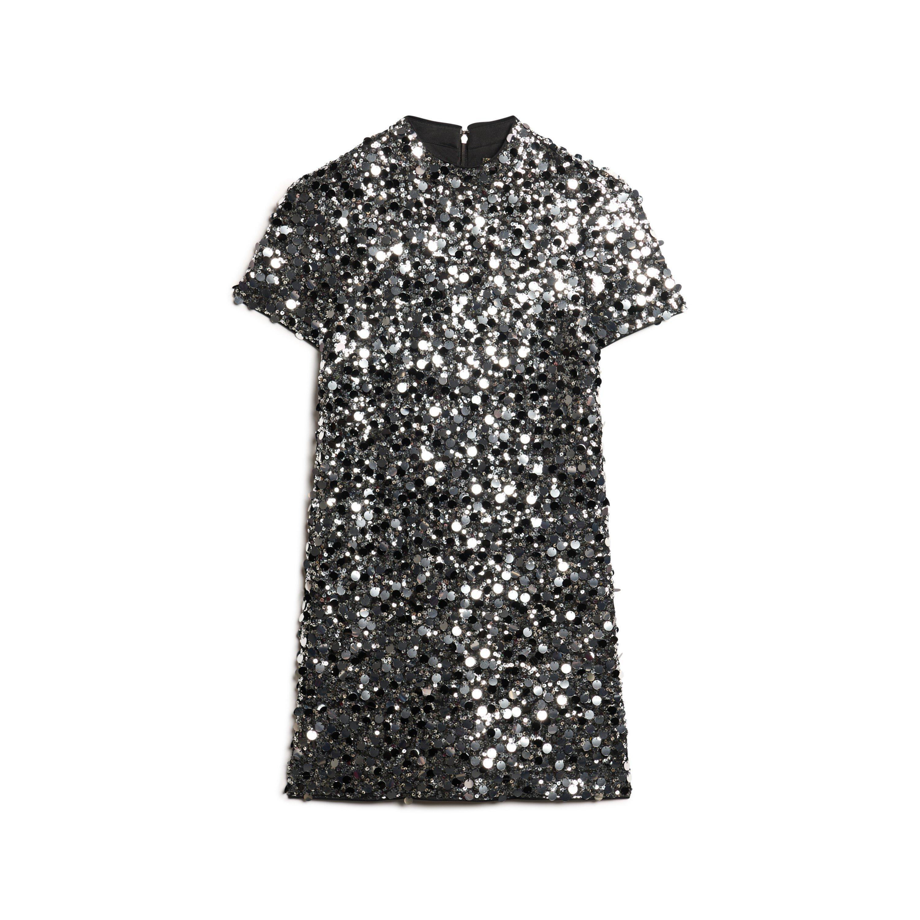 Silberne Pailletten - Superdry - Women's Sequin Mini Dress - 6