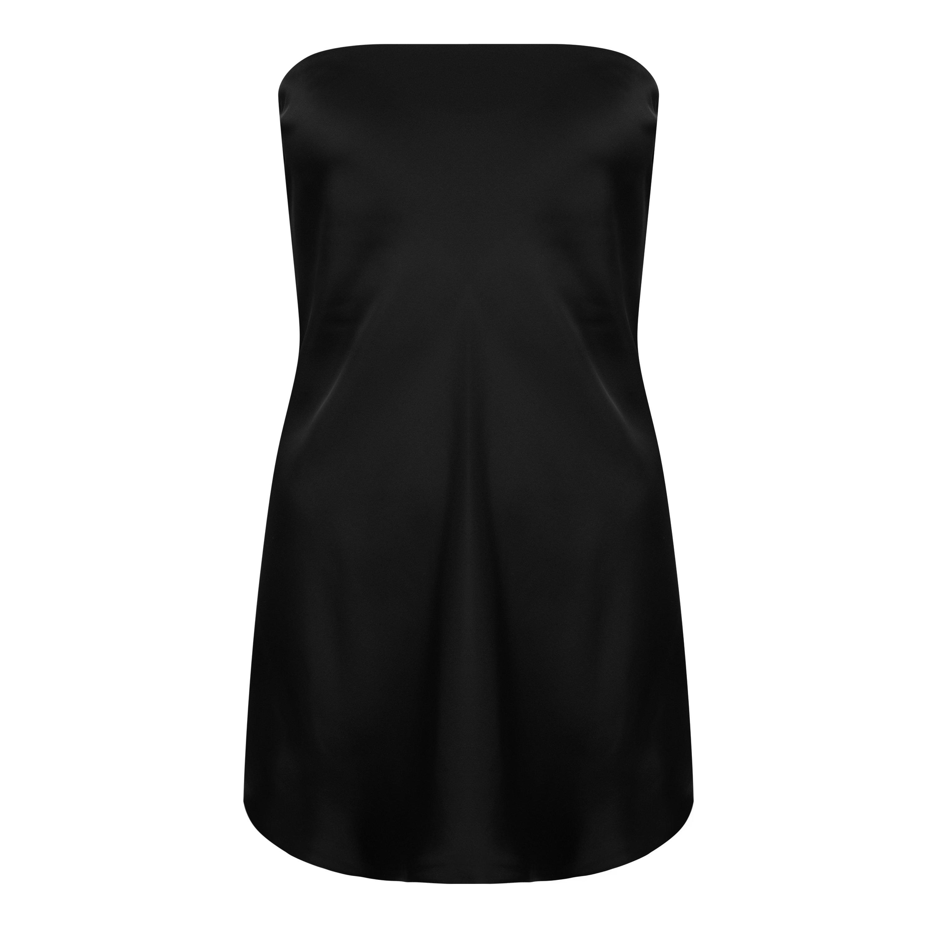Black - Norma Kamali - Bias Strapless Mini Dress - 5