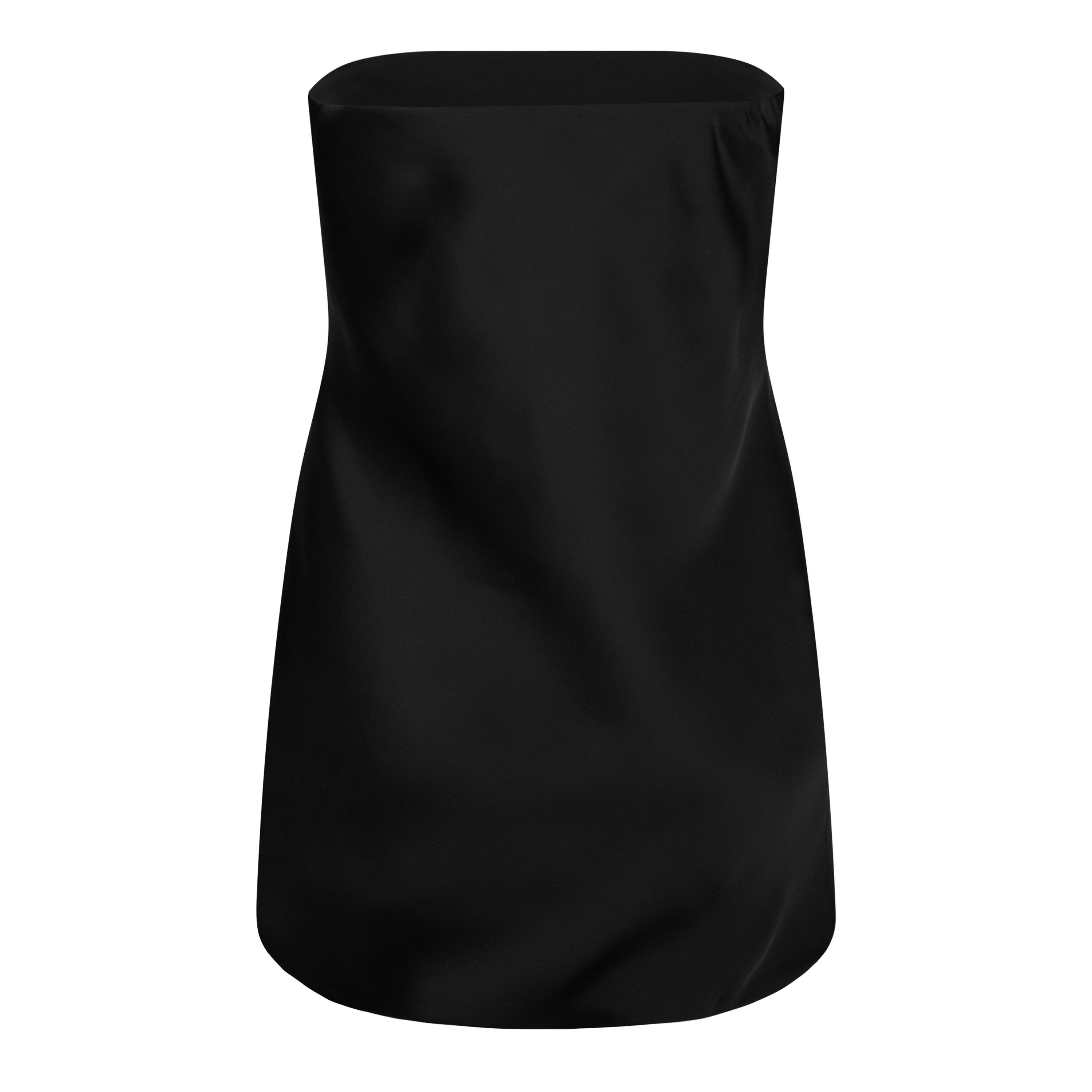 Black - Norma Kamali - Bias Strapless Mini Dress - 6
