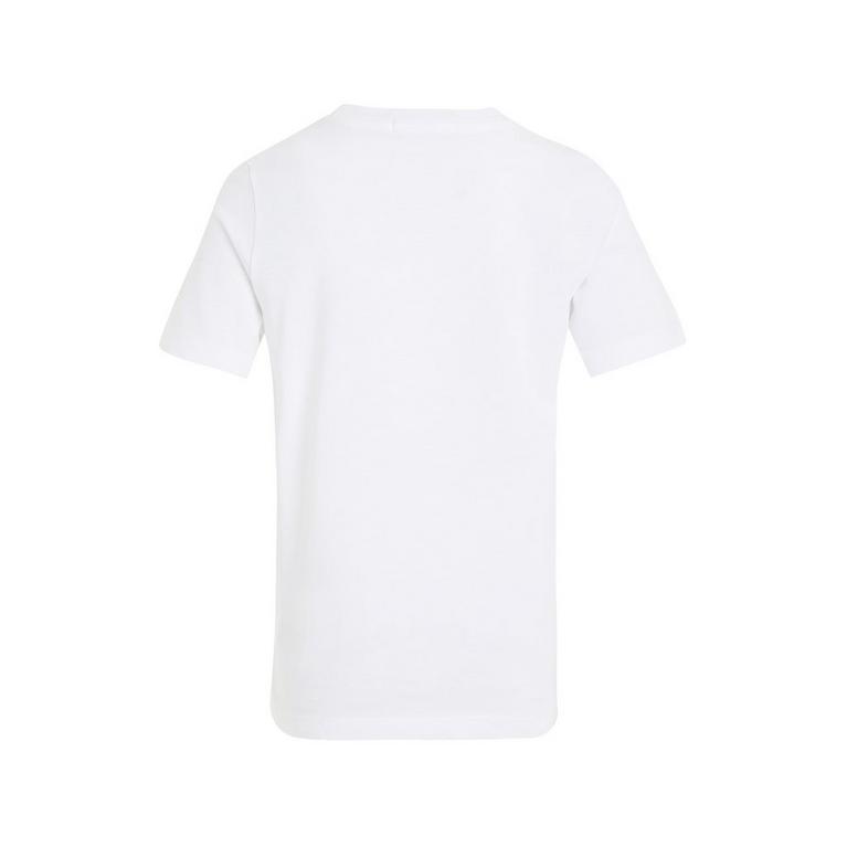 Blanc éclatant - This reversible crew neck t-shirt is an exclusive garment from the new - Mini Badge T-Shirt - 6