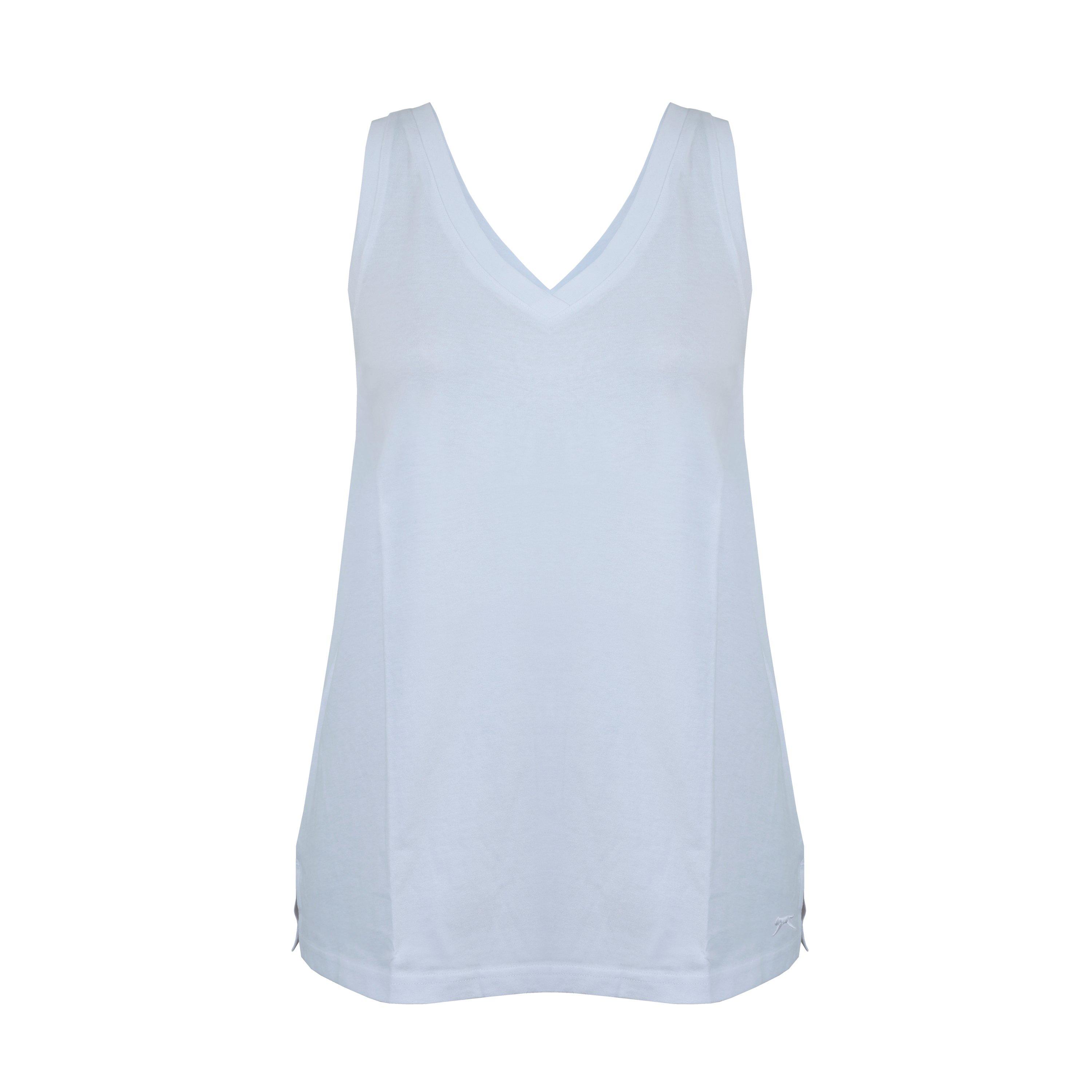 Slazenger Women's V Neck Vest - White - 14 (42)