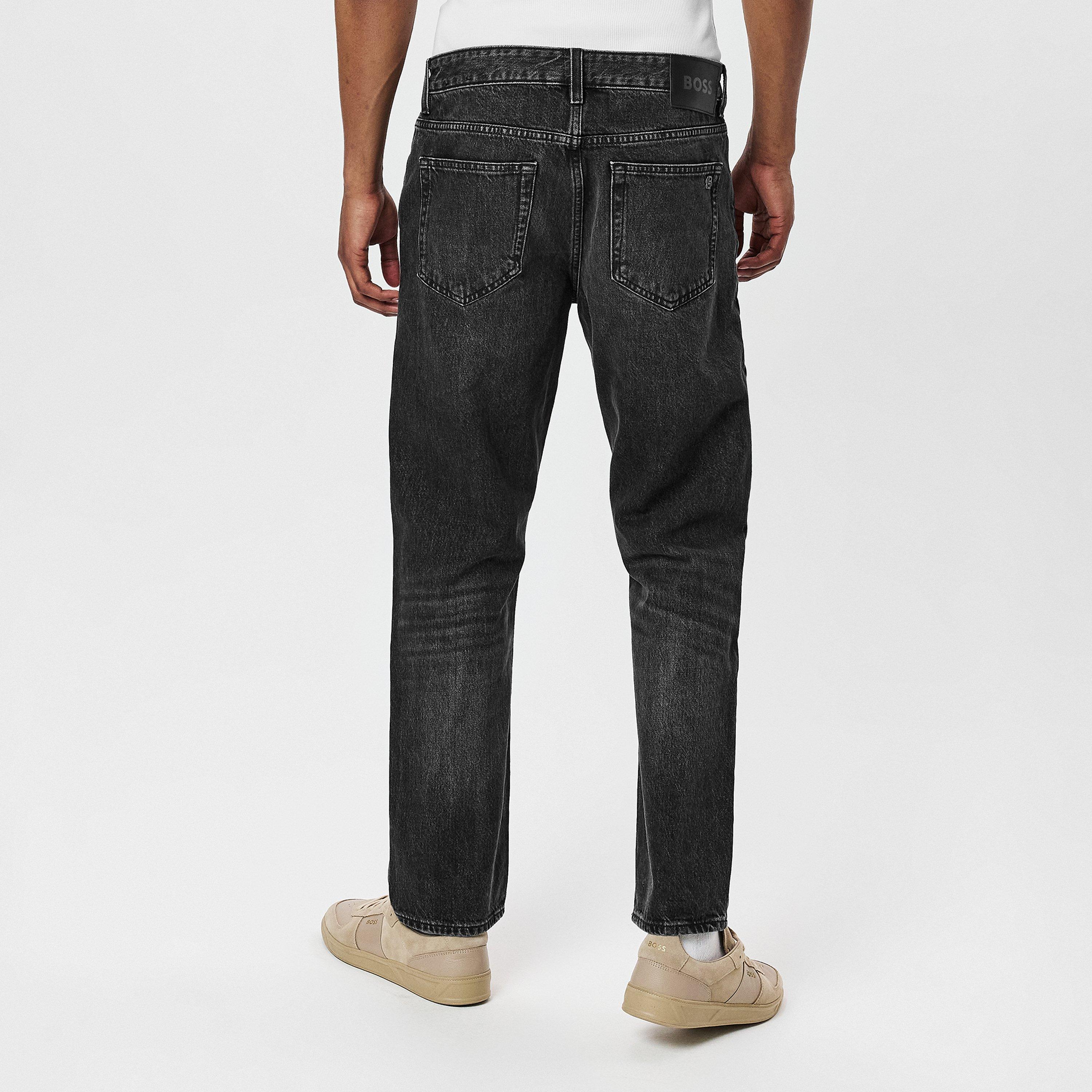 Dark Grey - Hugo - Anderson Regular Fit Jeans - 4