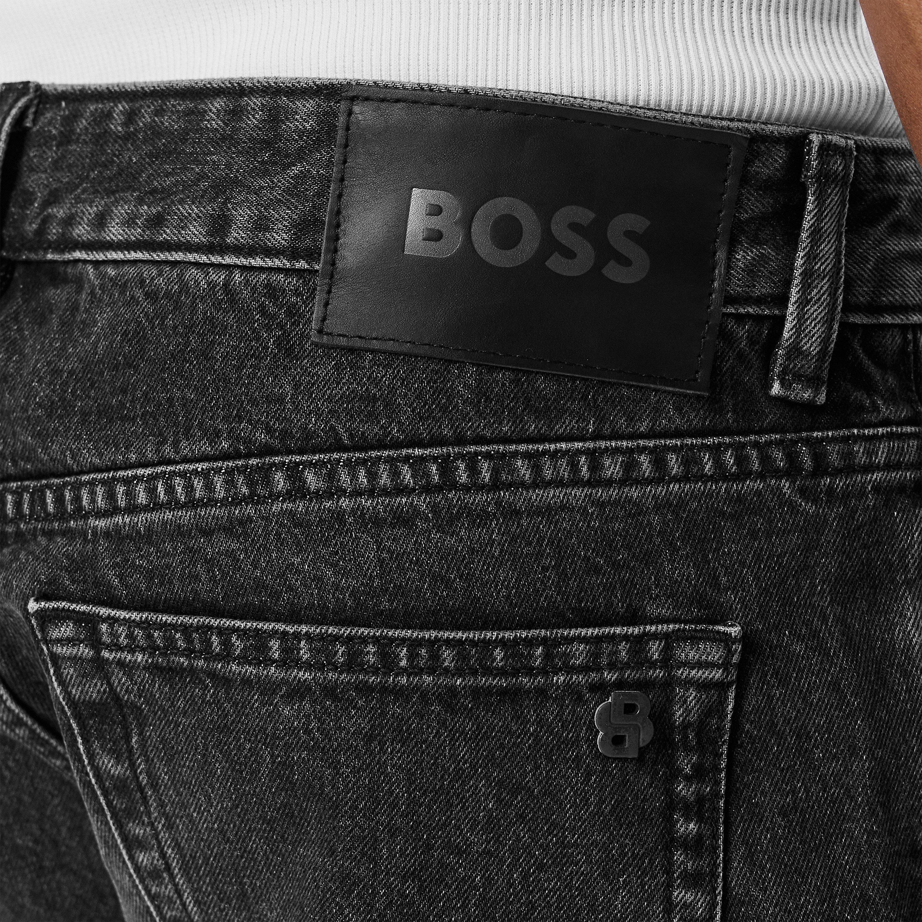 Dark Grey - Hugo - Anderson Regular Fit Jeans - 5