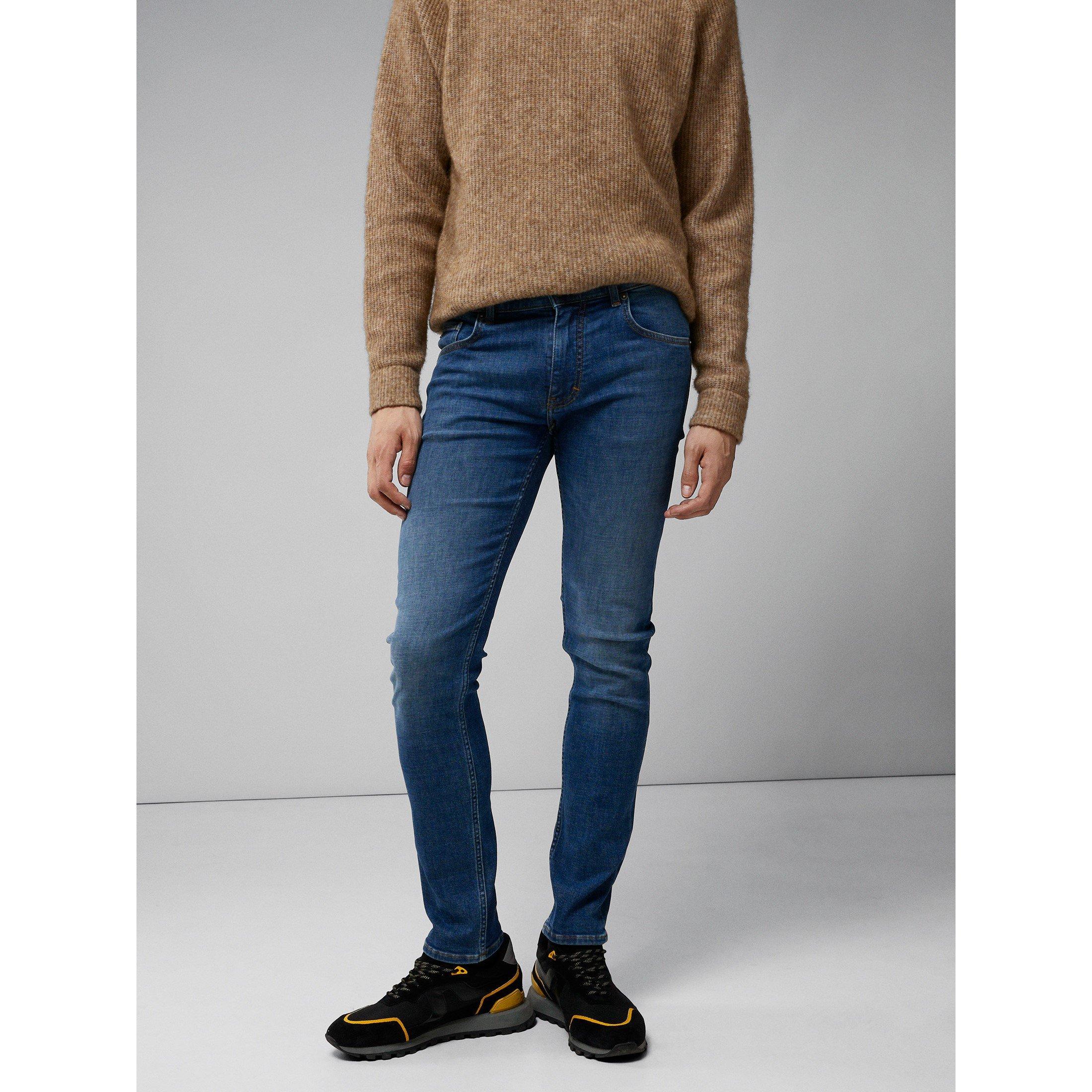 Mid Blue - J Lindeberg - Men's Indigo Skinny Jeans - 2