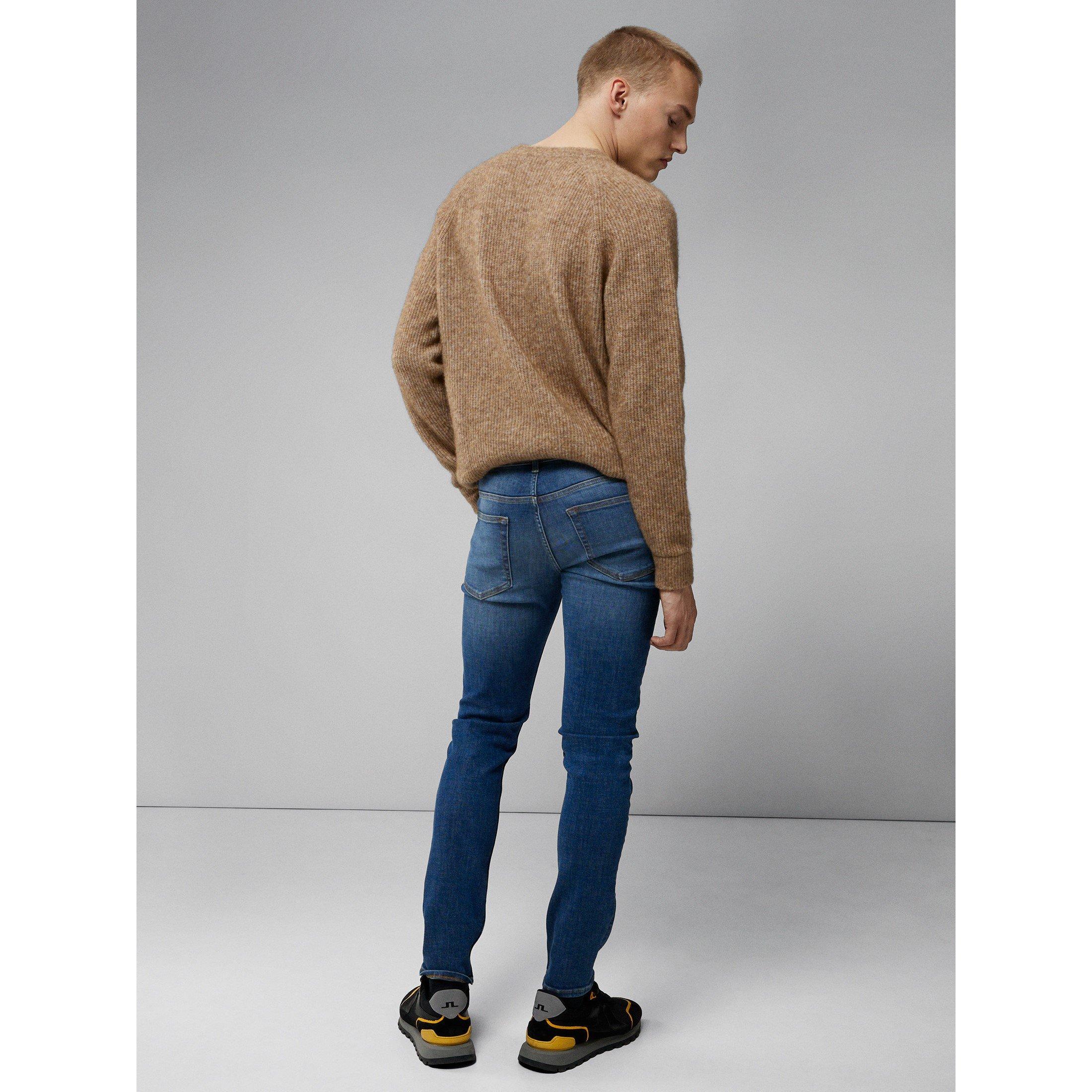 Mid Blue - J Lindeberg - Men's Indigo Skinny Jeans - 3