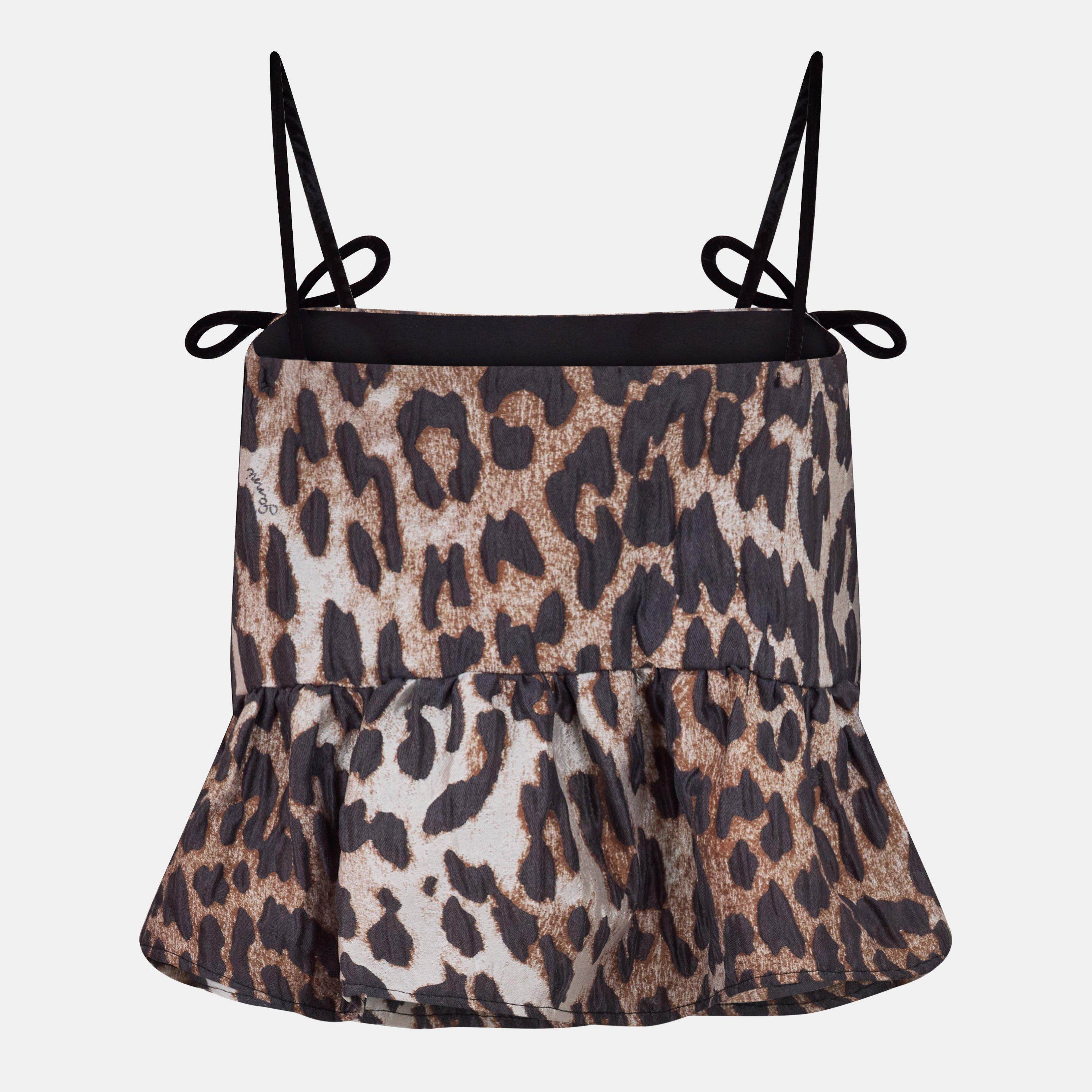 Leopard - Ganni - Ganni 3D Jaqrd Top Ld99 - 2