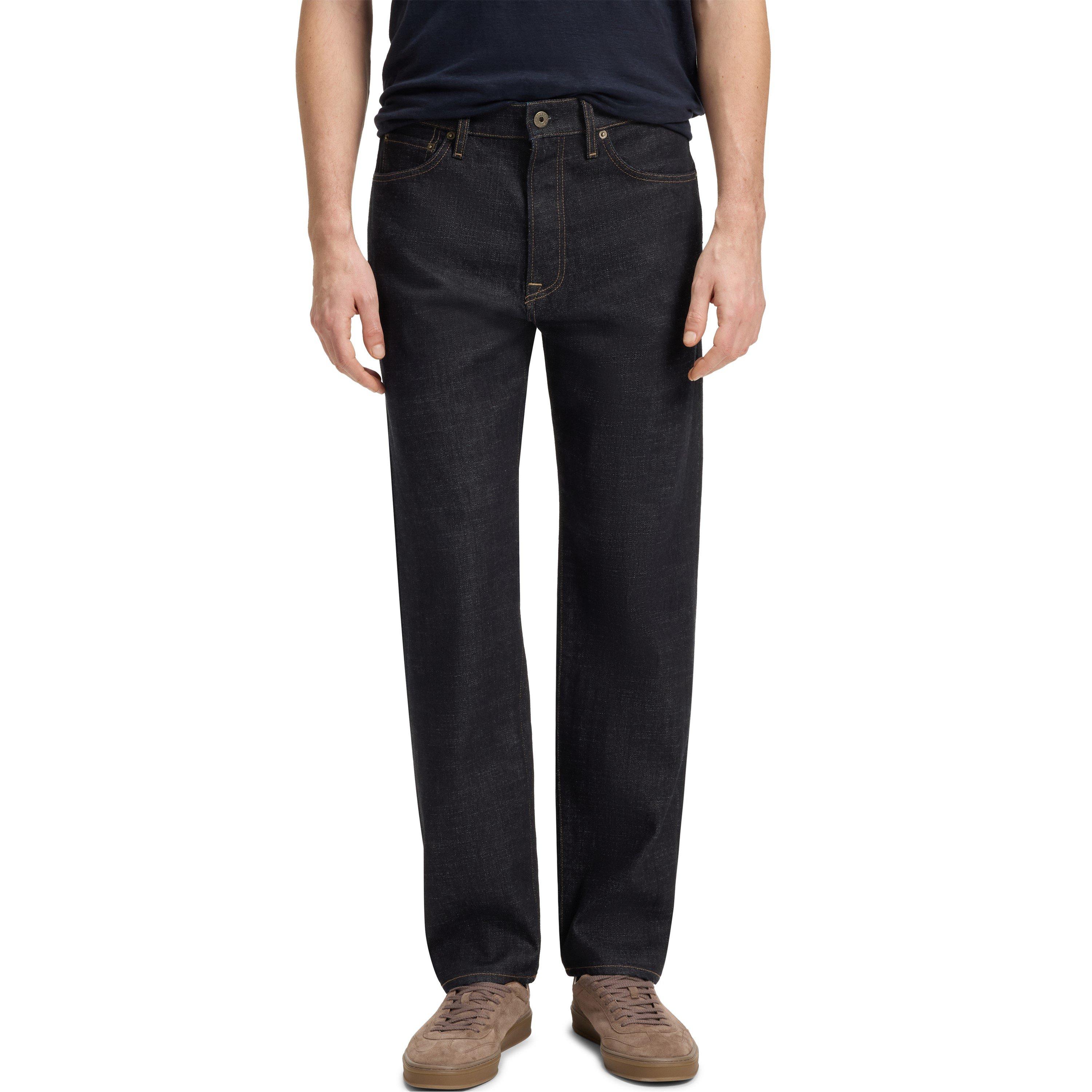 Dark Blue 406 - Boss - Men's Double Breasted Regular Fit Jeans - 2