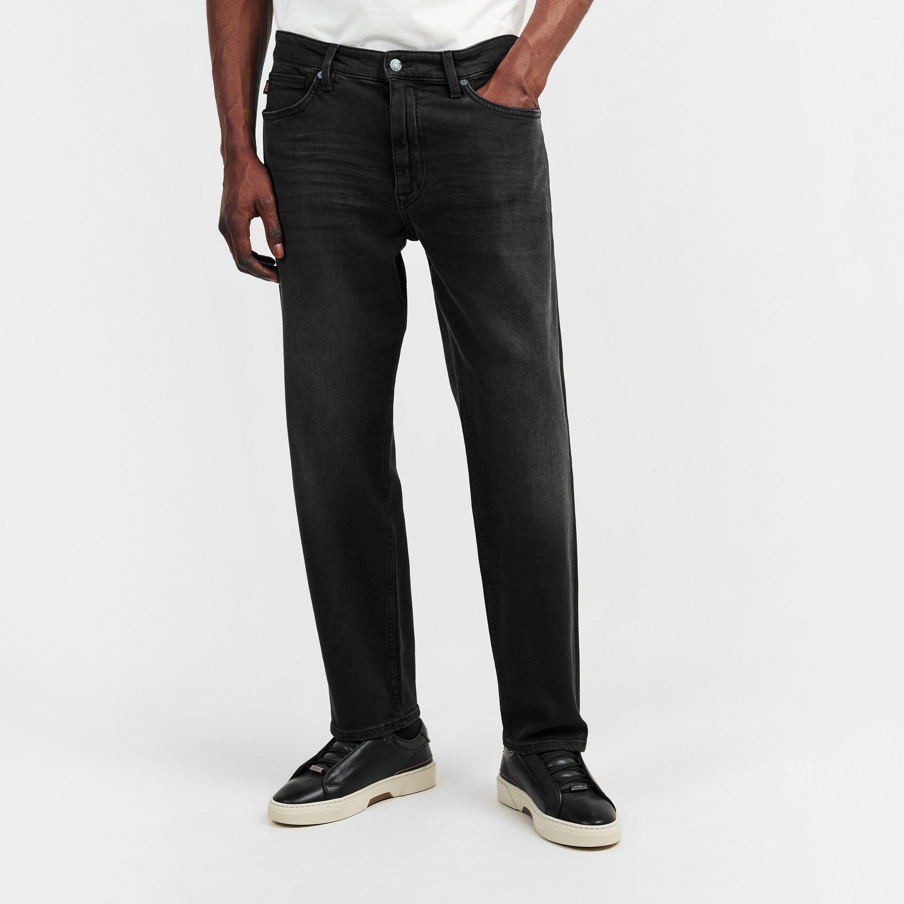 Washed Black008 - Boss - Men's Ogden Straight Leg Jeans - 3