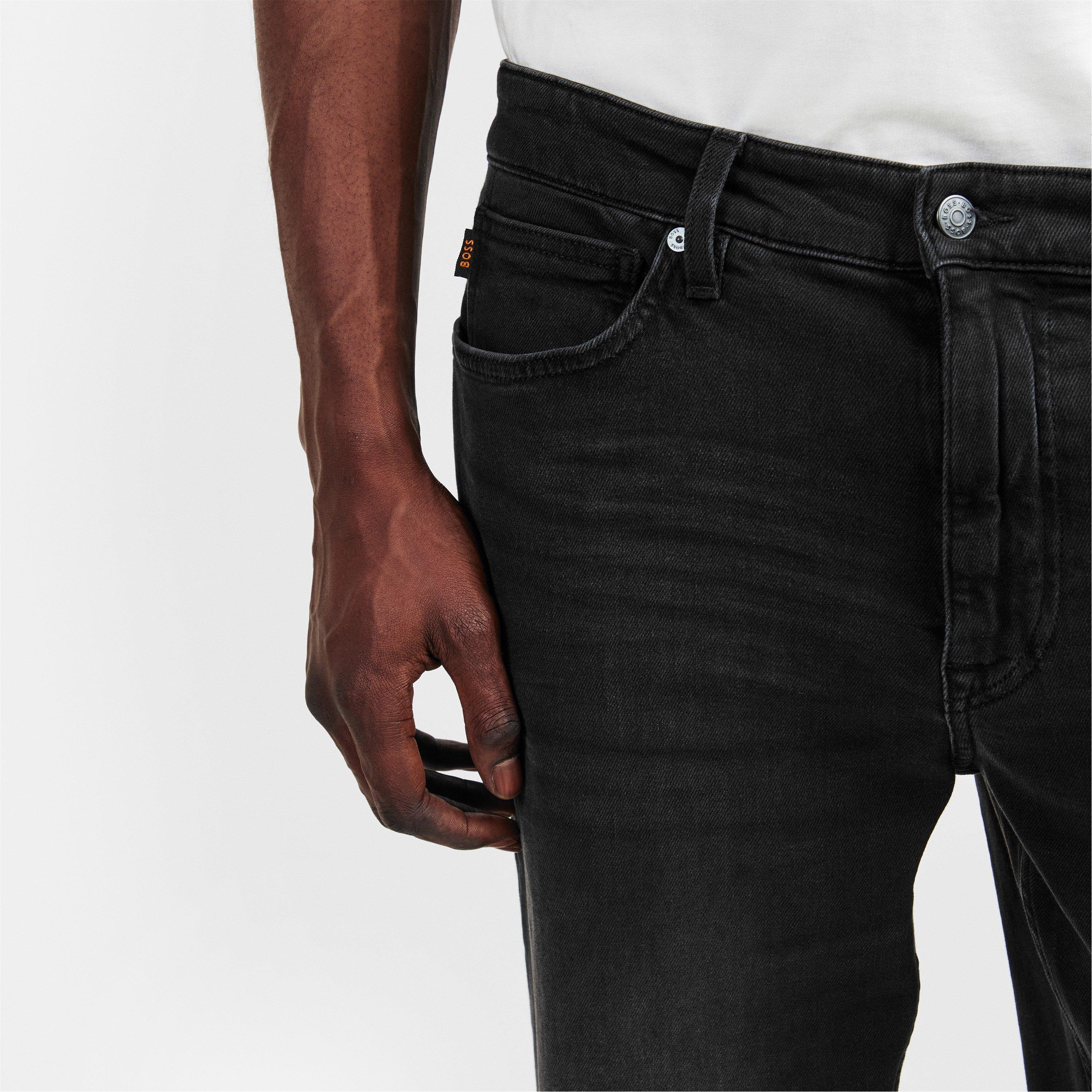 Washed Black008 - Boss - Men's Ogden Straight Leg Jeans - 5