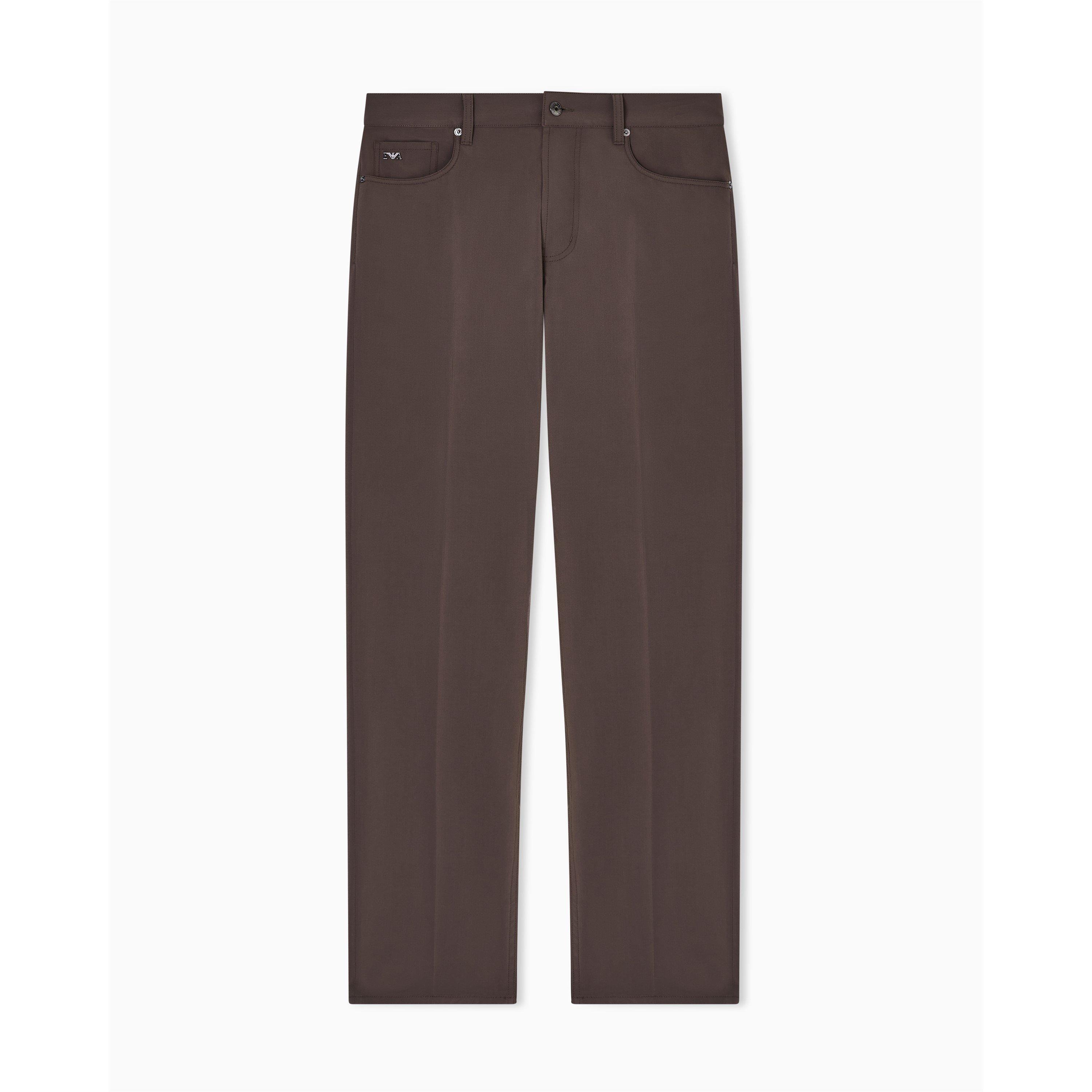 Emporio Armani Mens J76 Straight Fit Jeans - Major Brown - Size 32W R
