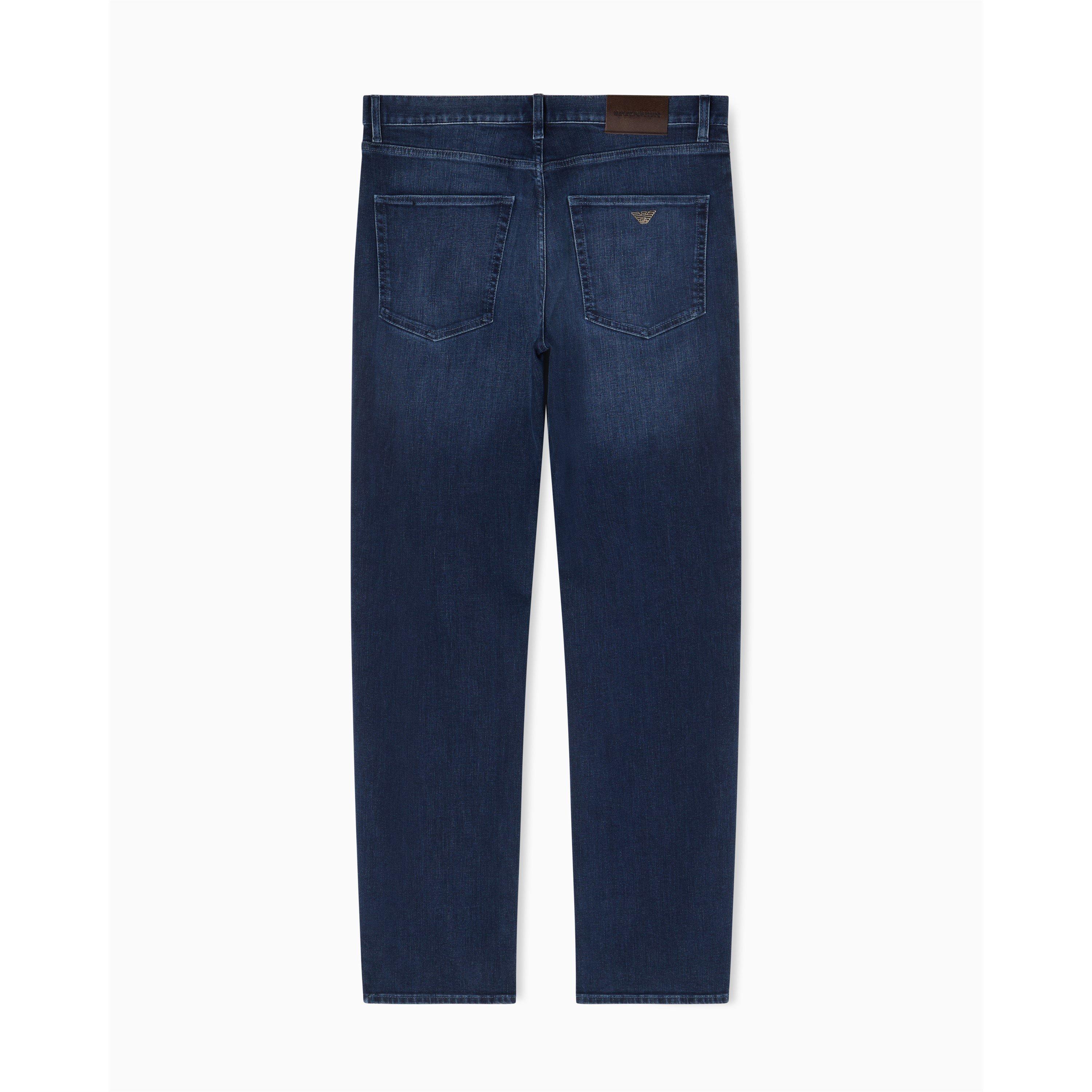 Mid Blue - Emporio Armani - Mens J76 Straight Fit Jeans - 2