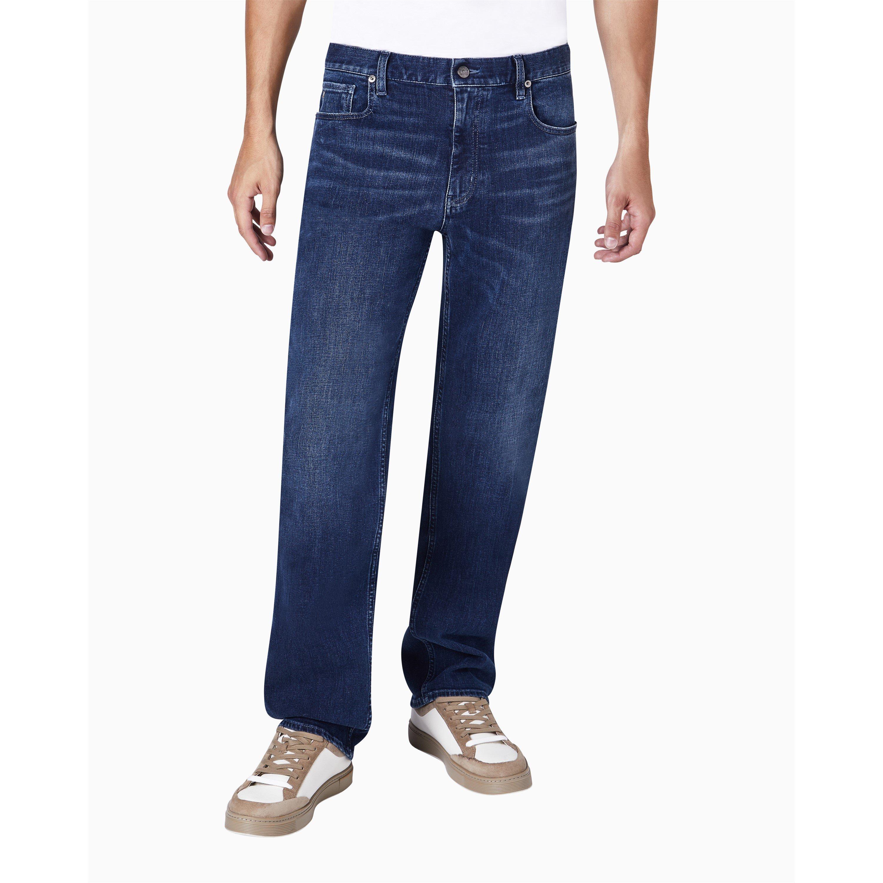 Mid Blue - Emporio Armani - Mens J76 Straight Fit Jeans - 3