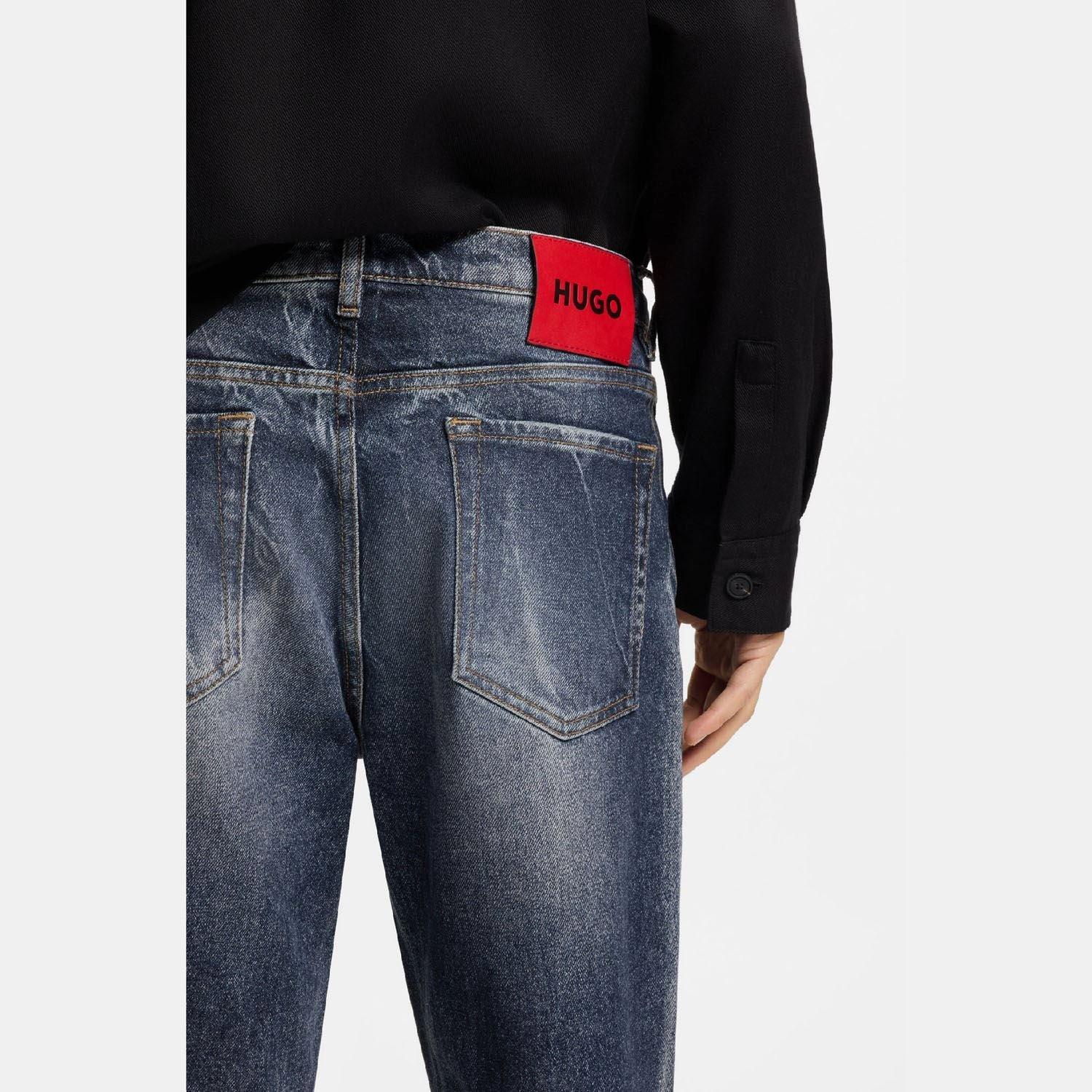 Blue - Hugo - Hugo 634 10276858 02 Straight Leg Jeans Mens - 5