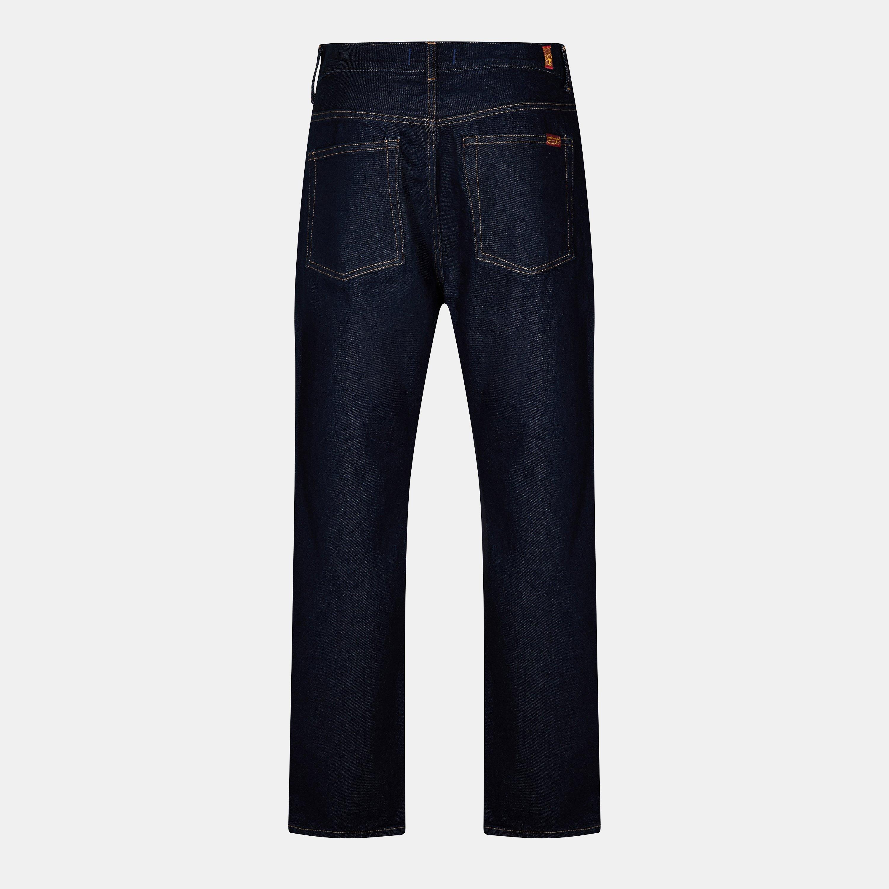 Dark Blue - 7 For All Mankind - Men's Modern Mid-Rise Straight Leg Jeans - 2