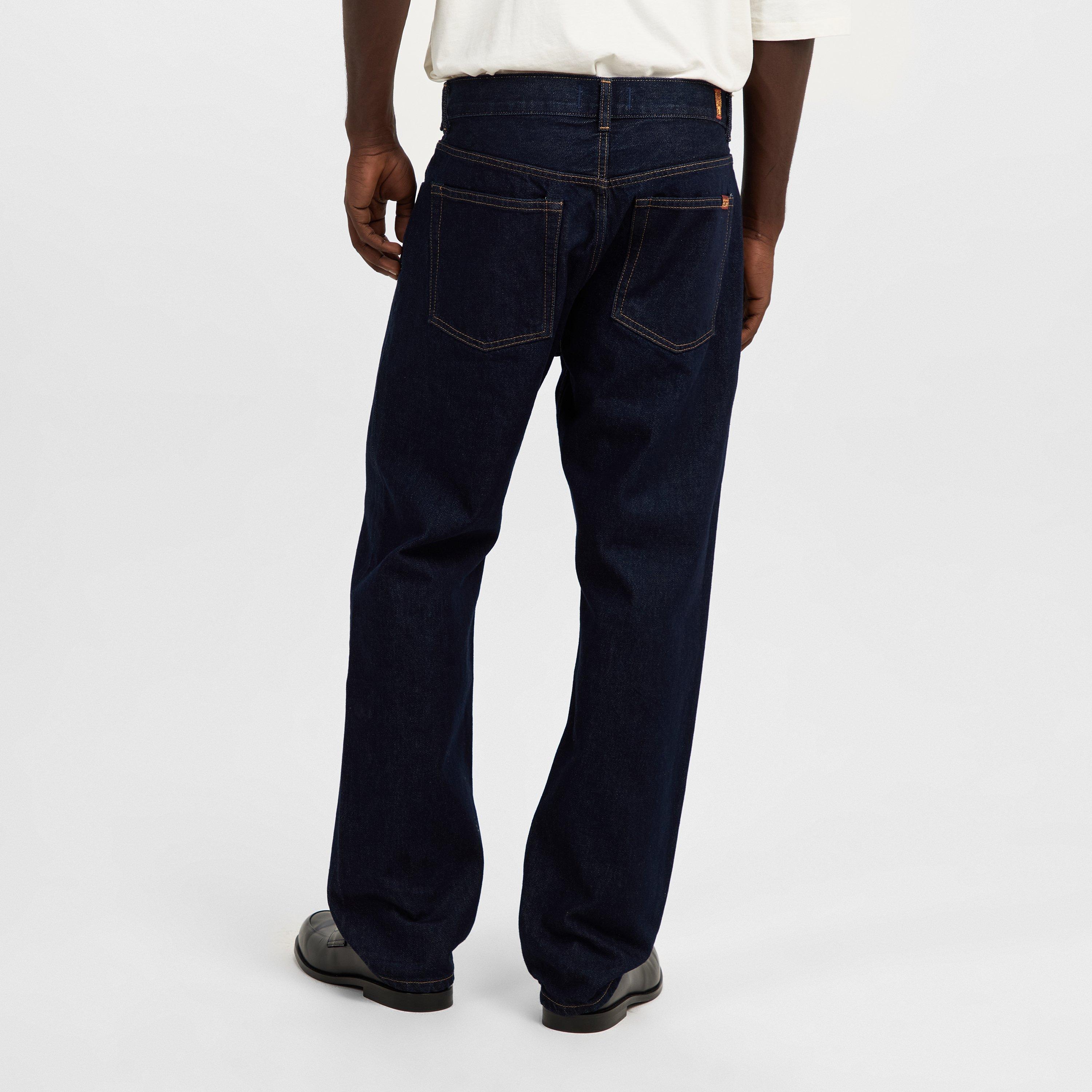 Dark Blue - 7 For All Mankind - Men's Modern Mid-Rise Straight Leg Jeans - 4