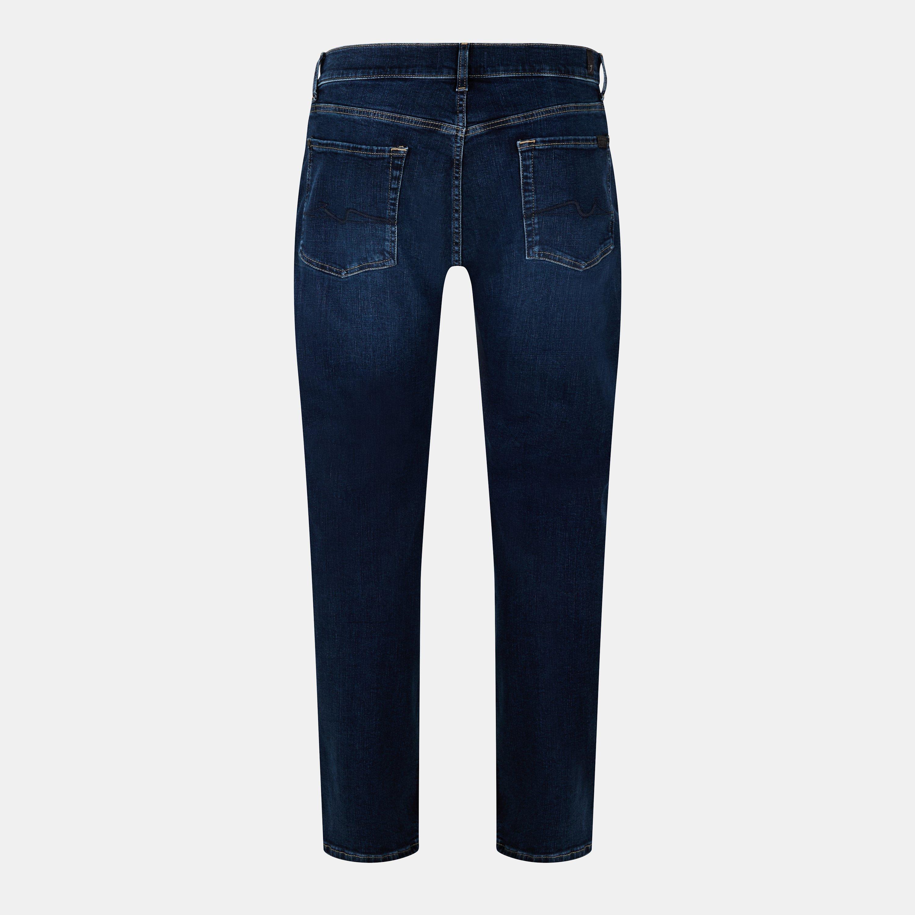 Dark Blue - 7 For All Mankind - Men's Straight Leg Jeans - 2