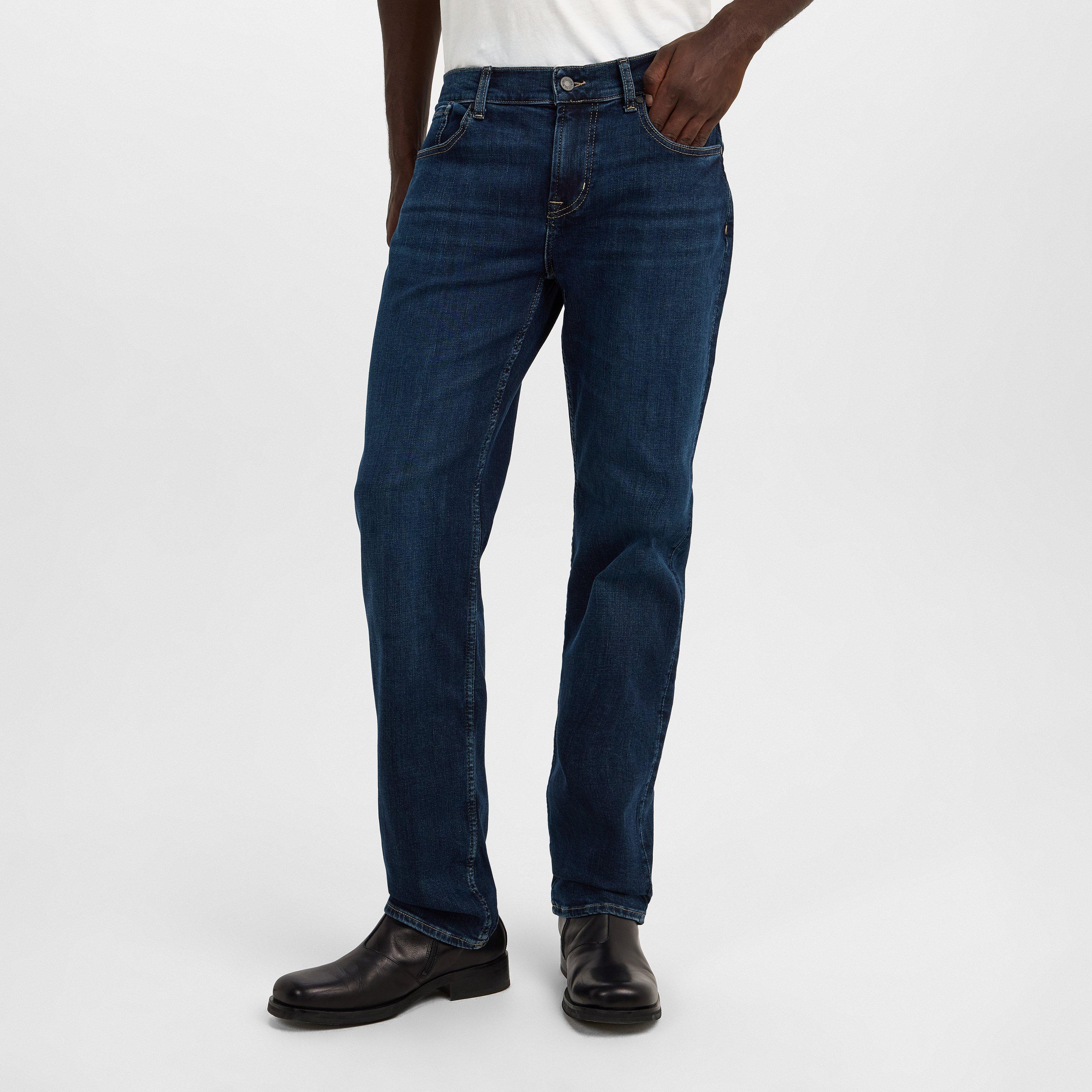Dark Blue - 7 For All Mankind - Men's Straight Leg Jeans - 3