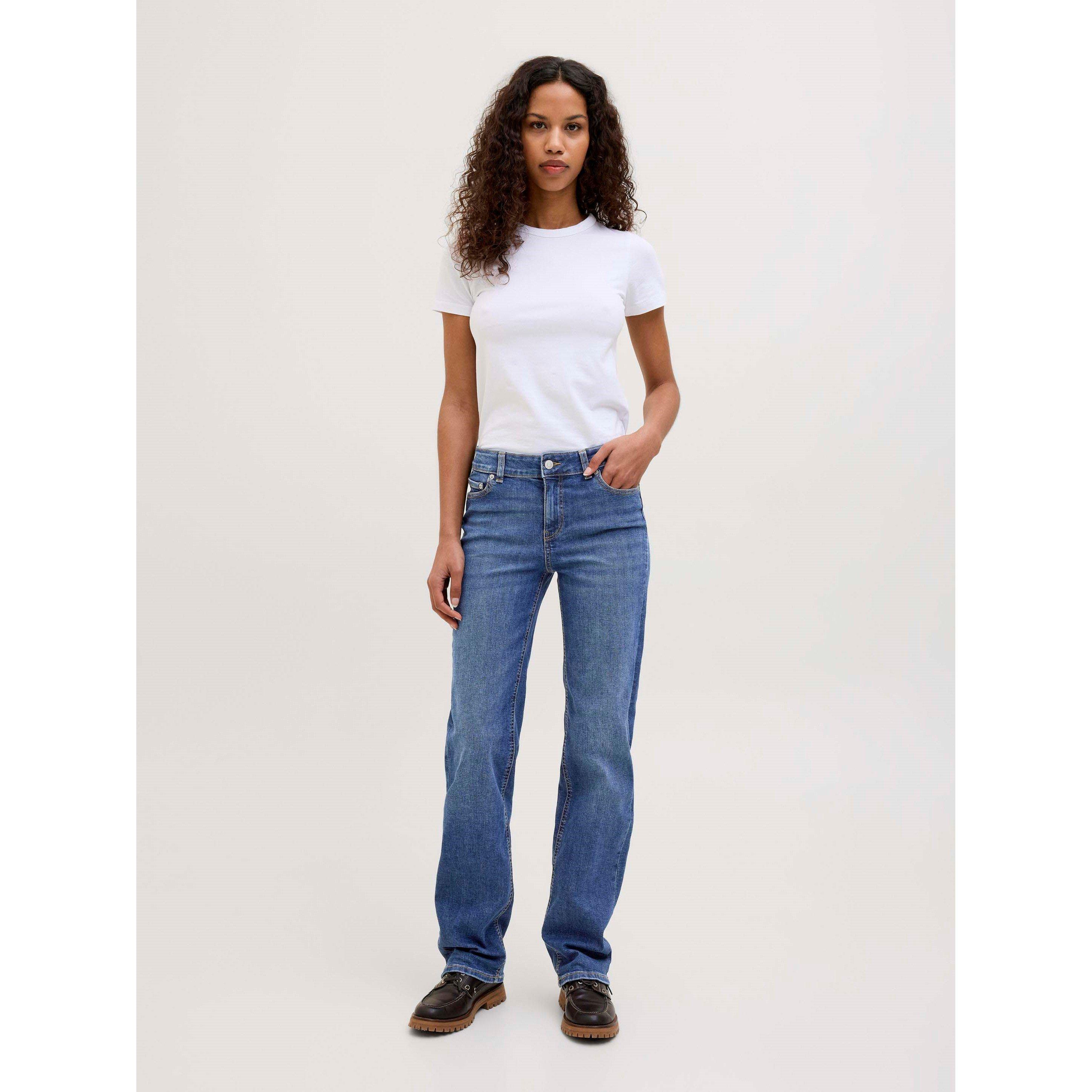 Mid Blue Denim - JJXX - Nice Straight Leg Jeans Ladies - 8