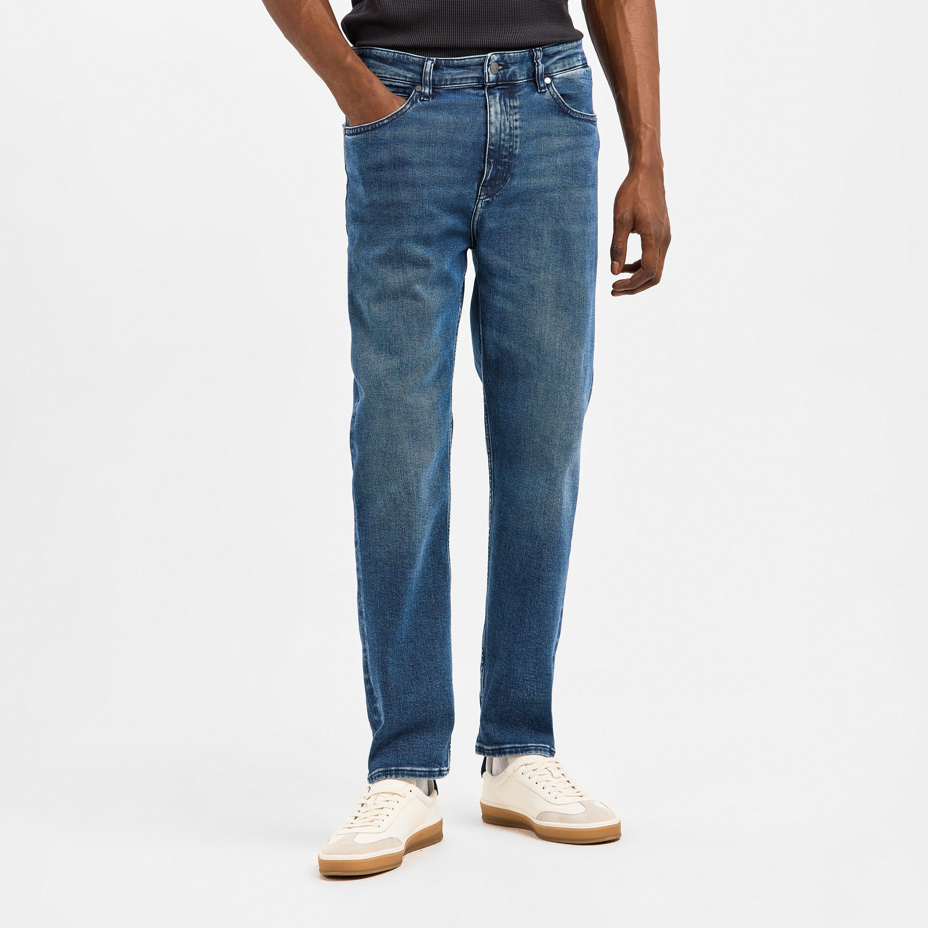 Mid Blue 416 - Boss - Men's Ogden Straight Leg Jeans - 3