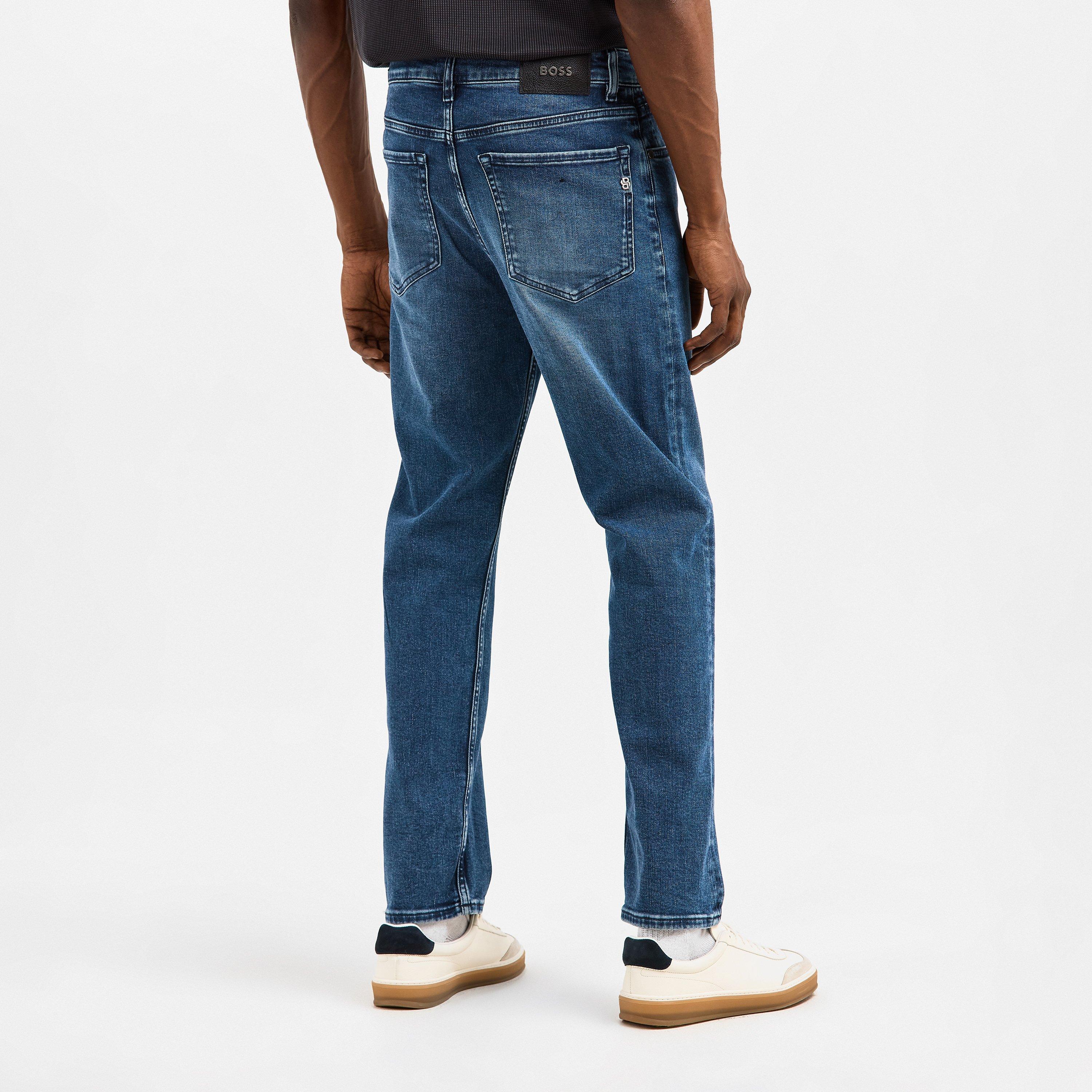 Mid Blue 416 - Boss - Men's Ogden Straight Leg Jeans - 4