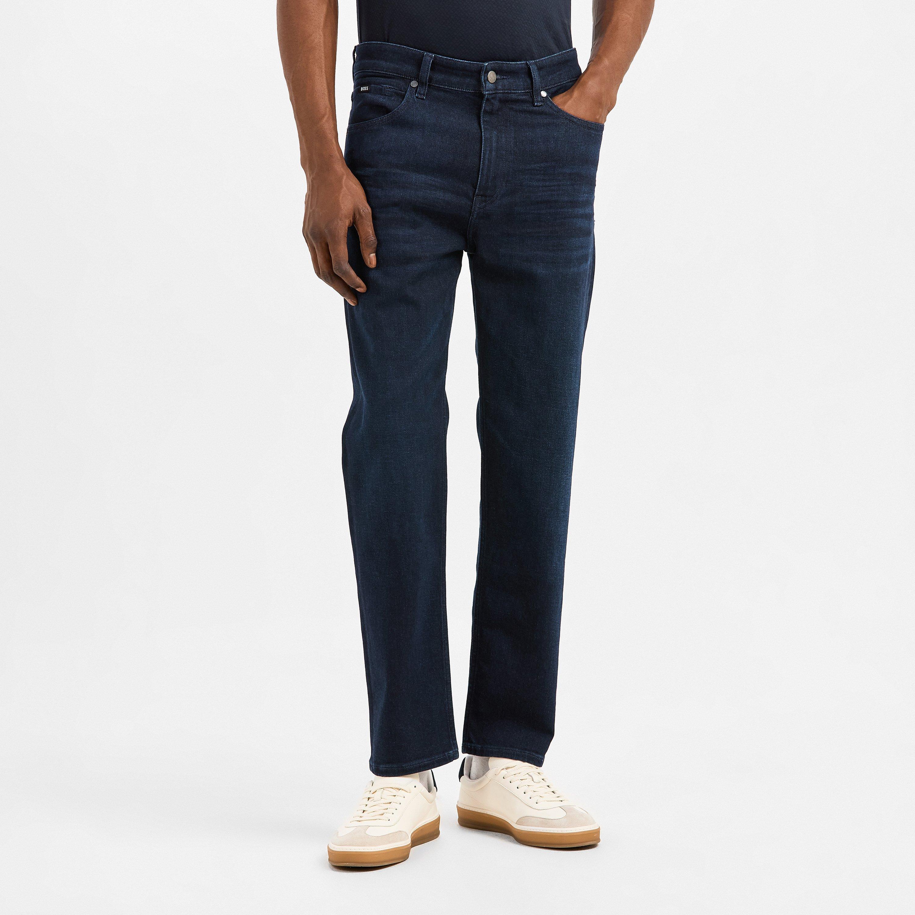 Dark Blue 415 - Boss - Men's Ogden Straight Leg Jeans - 3