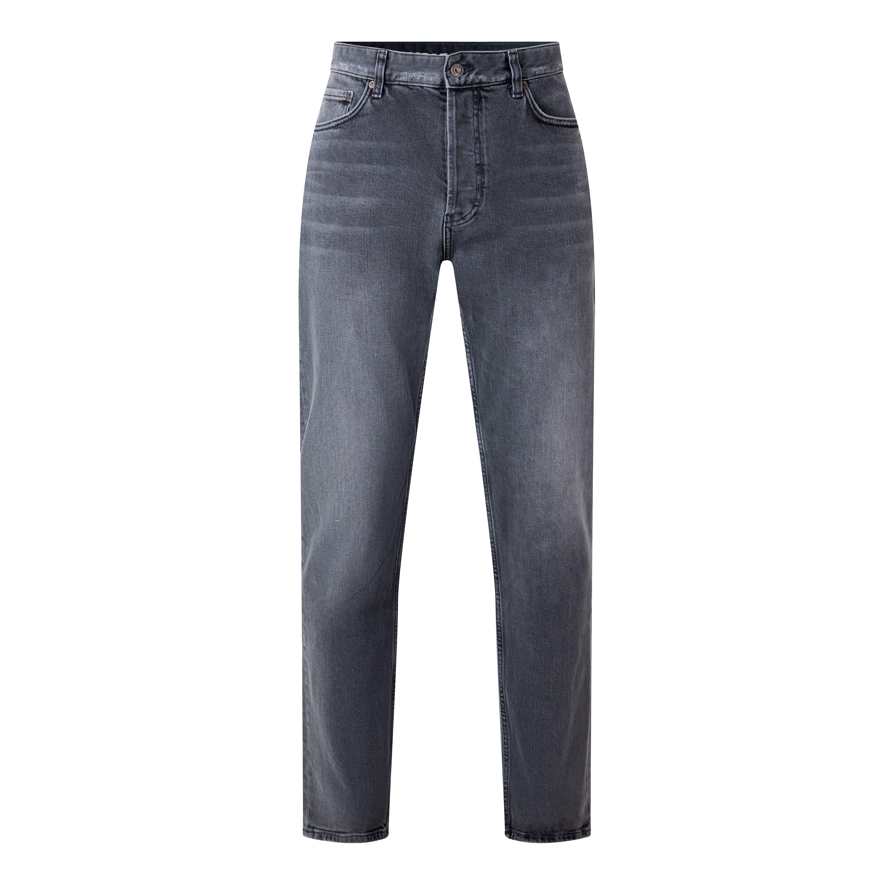 Grey Denim - Emporio Armani - Men's Mid-Rise Stretch Straight-Leg Jeans - 1