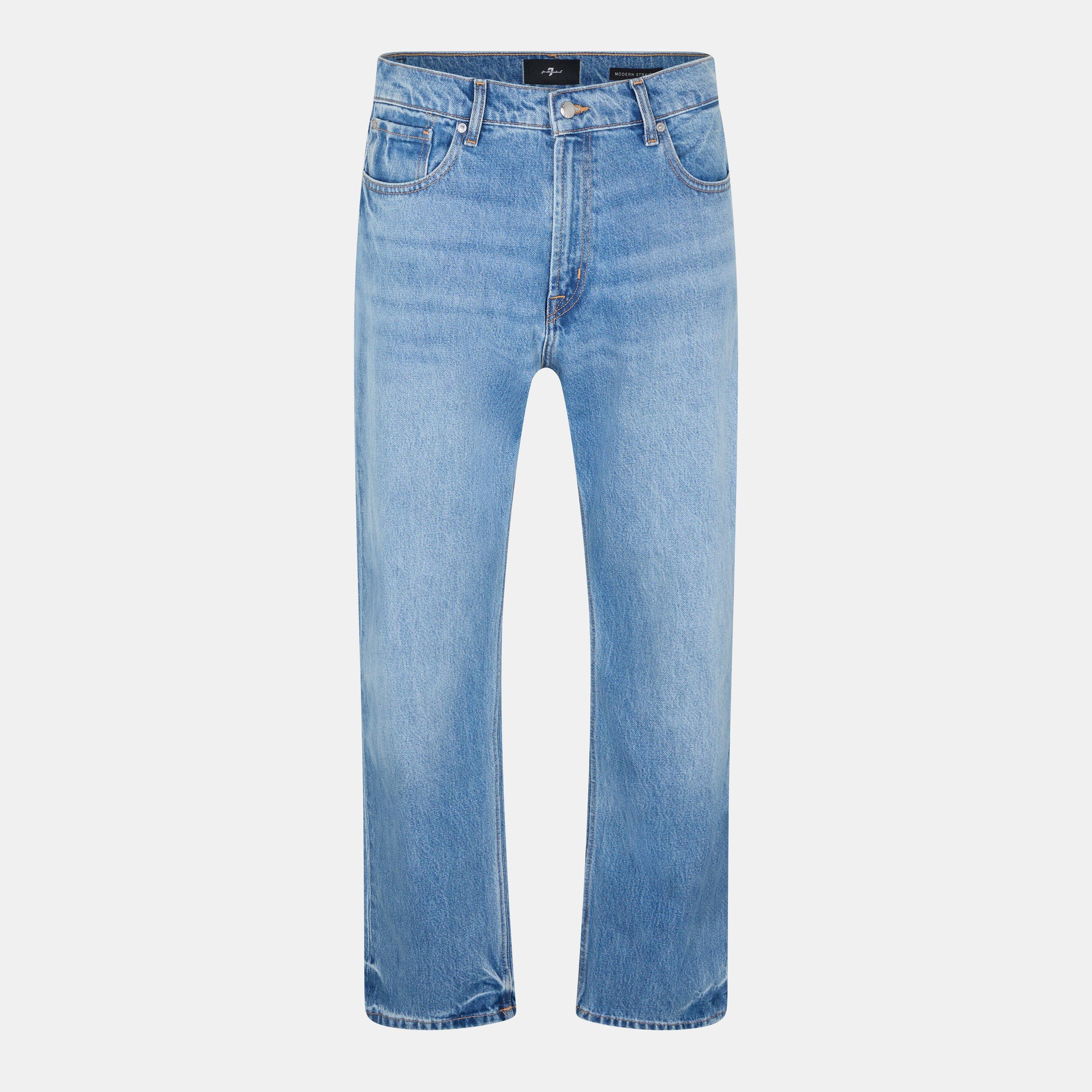 Light Blue - 7 For All Mankind - Men's Modern Straight Leg Jeans - 1
