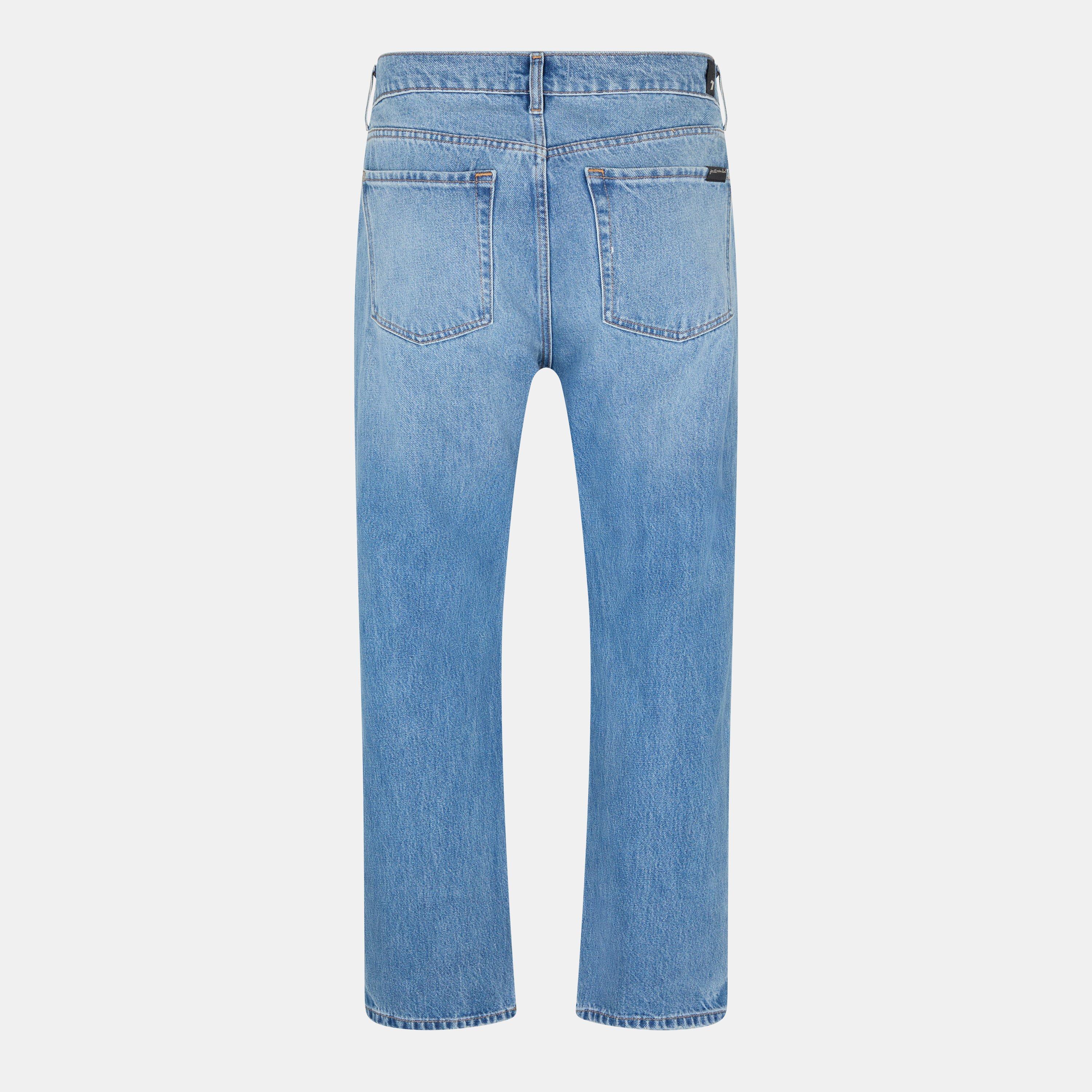 Light Blue - 7 For All Mankind - Men's Modern Straight Leg Jeans - 2