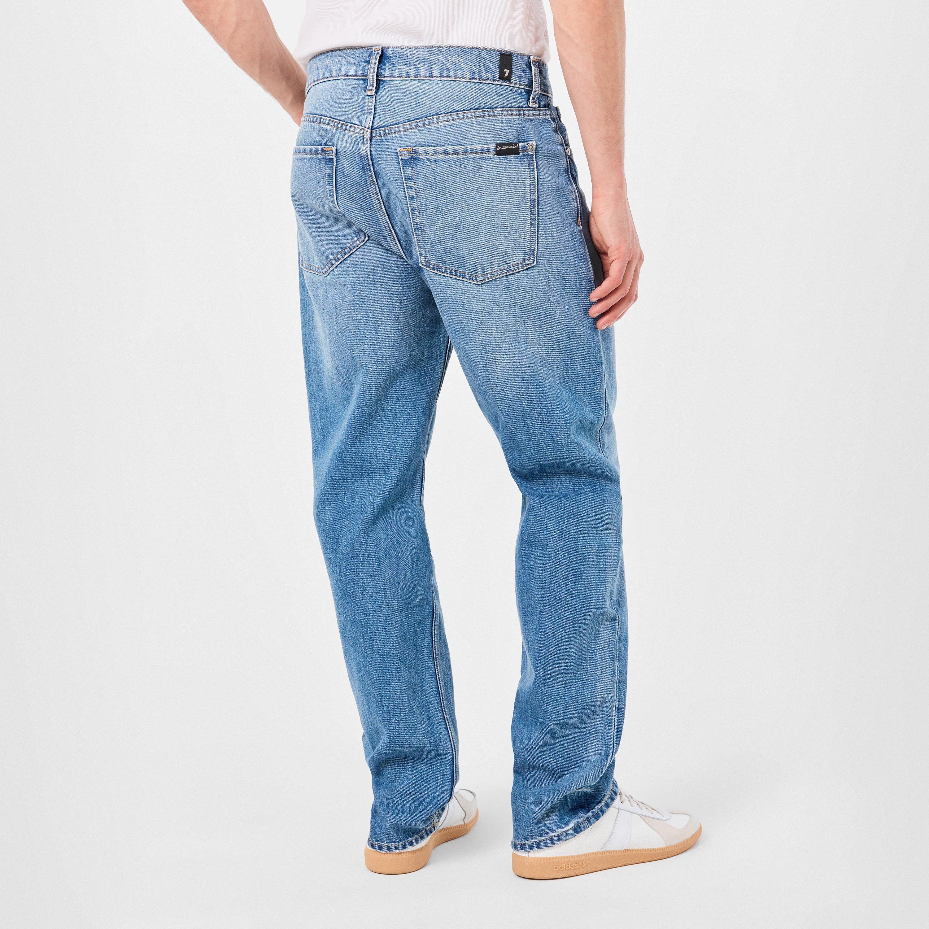 Light Blue - 7 For All Mankind - Men's Modern Straight Leg Jeans - 4