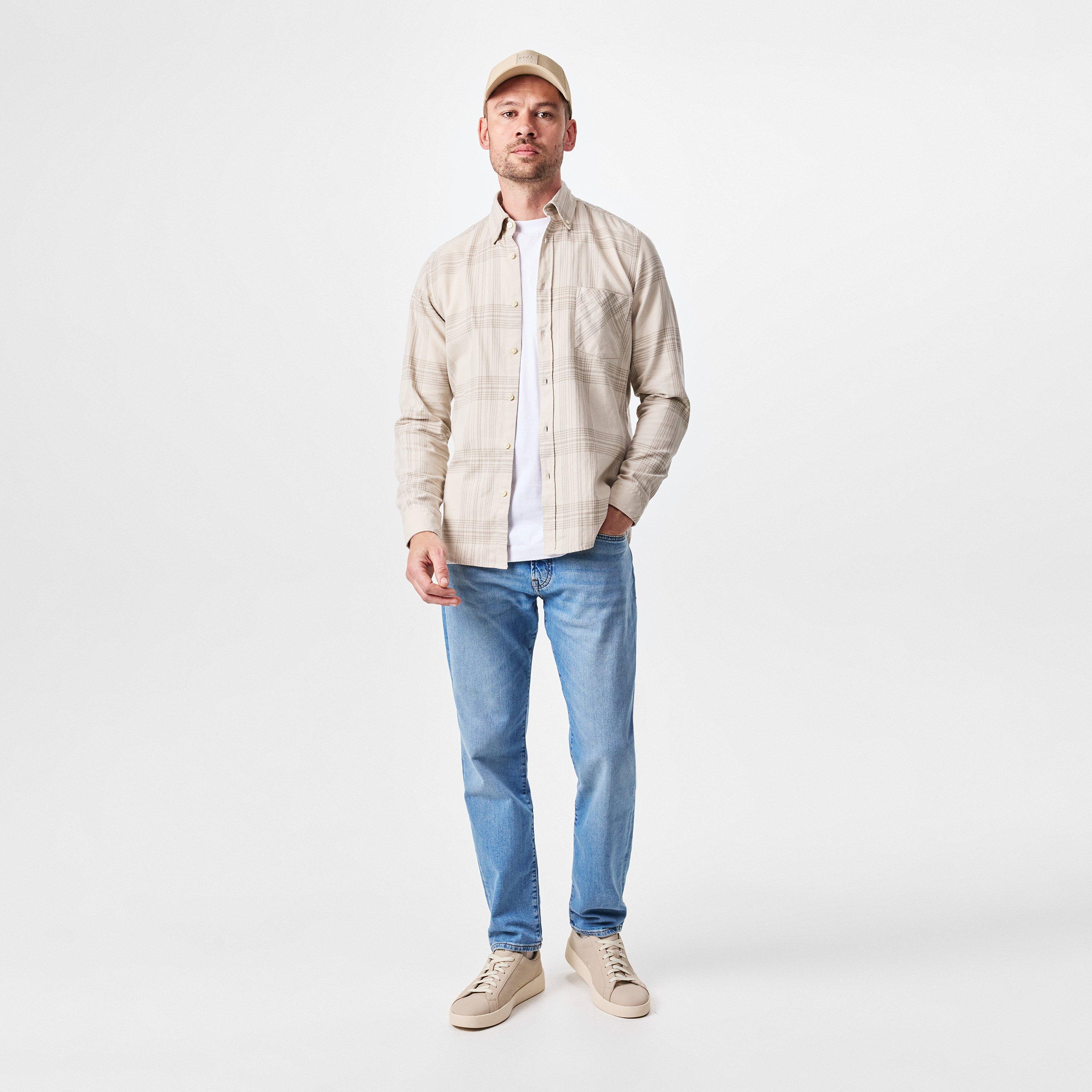 Bright Blue - Boss - Men's Re.Maine BC Straight Denim Jeans with Iconic Logo Patch - 5