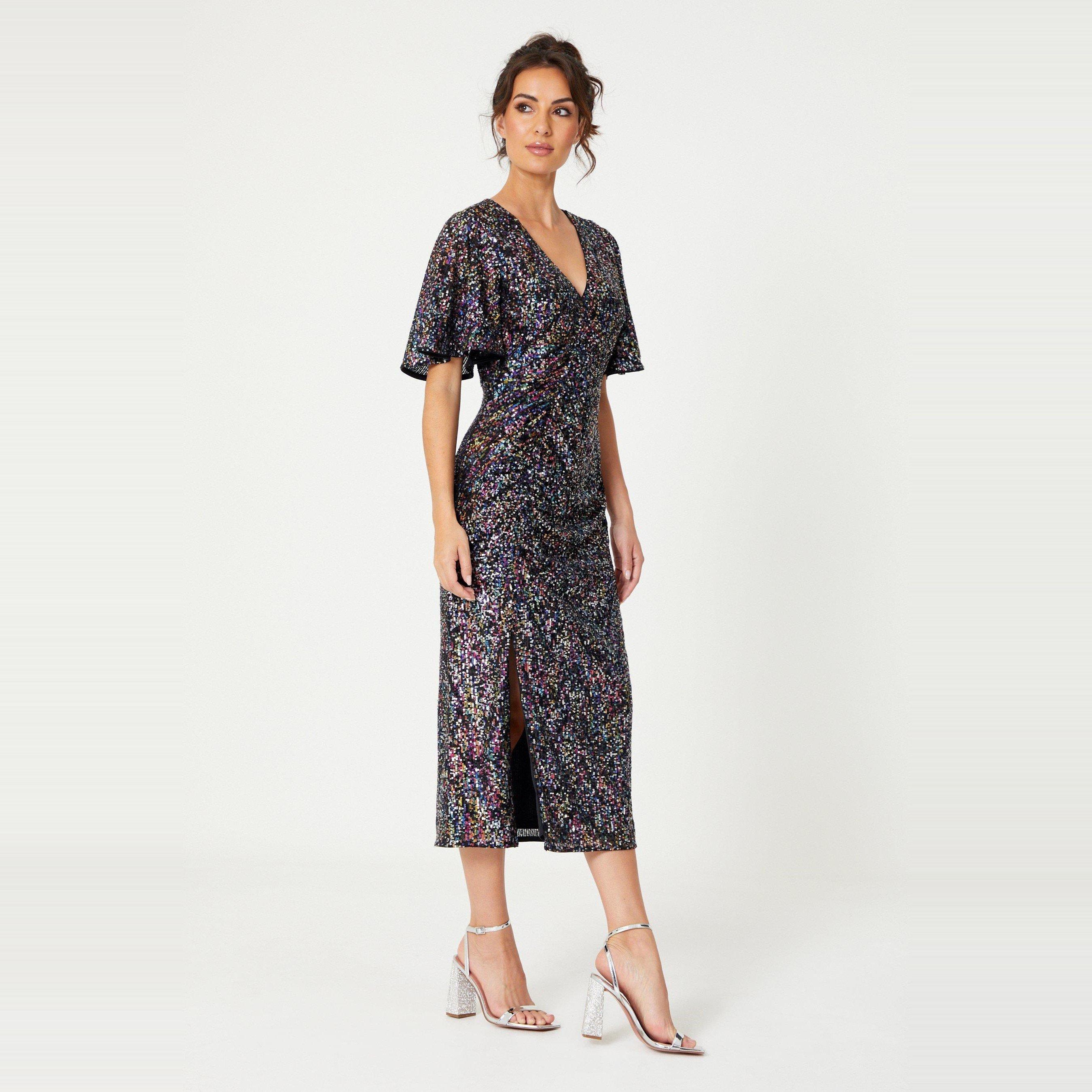 VIŠEBOJAN - Be You - Sequin V-Neck Maxi Dress - 2