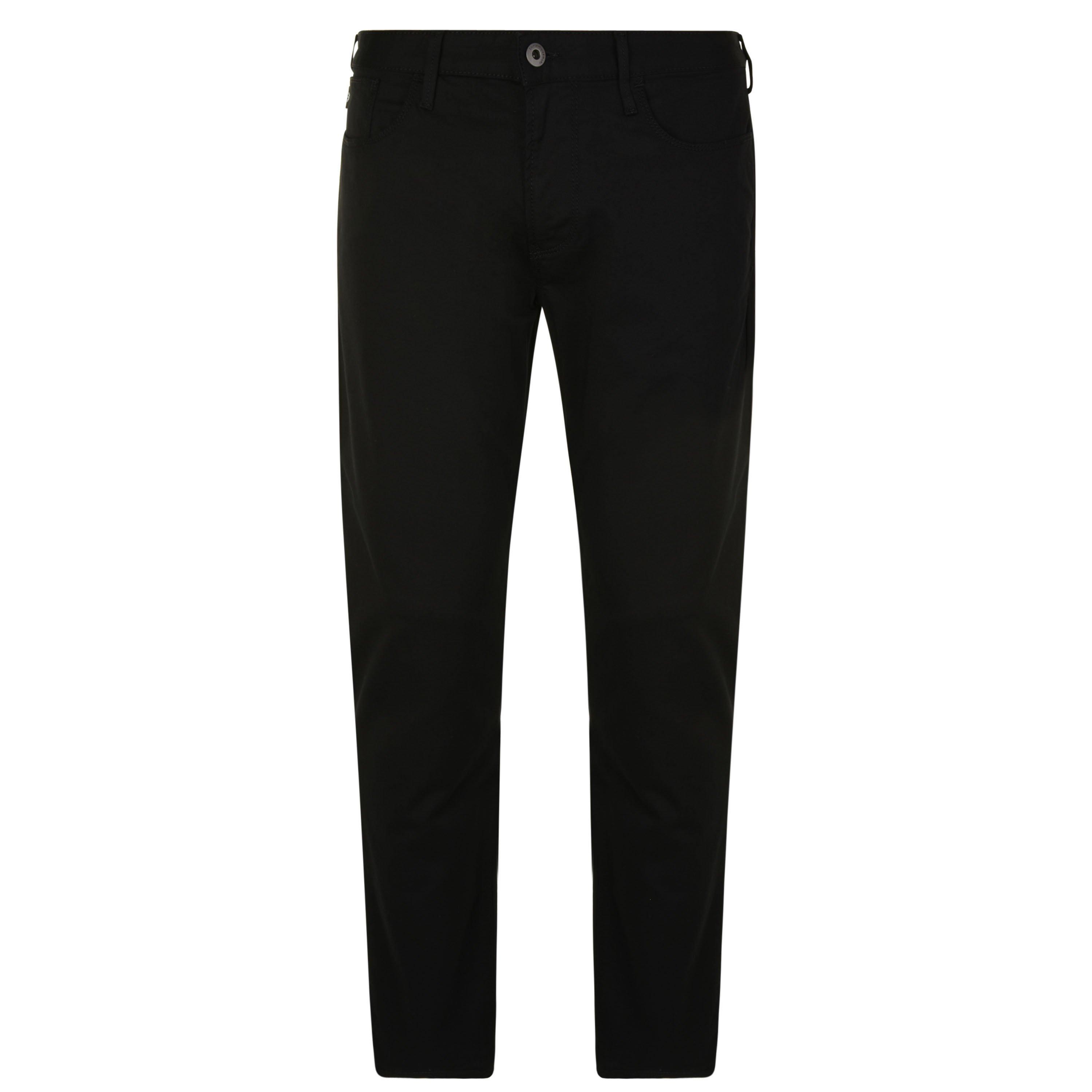 Black 0999 - Emporio Armani - Men's Slim-Fit J06 Gabardine Jeans - 1