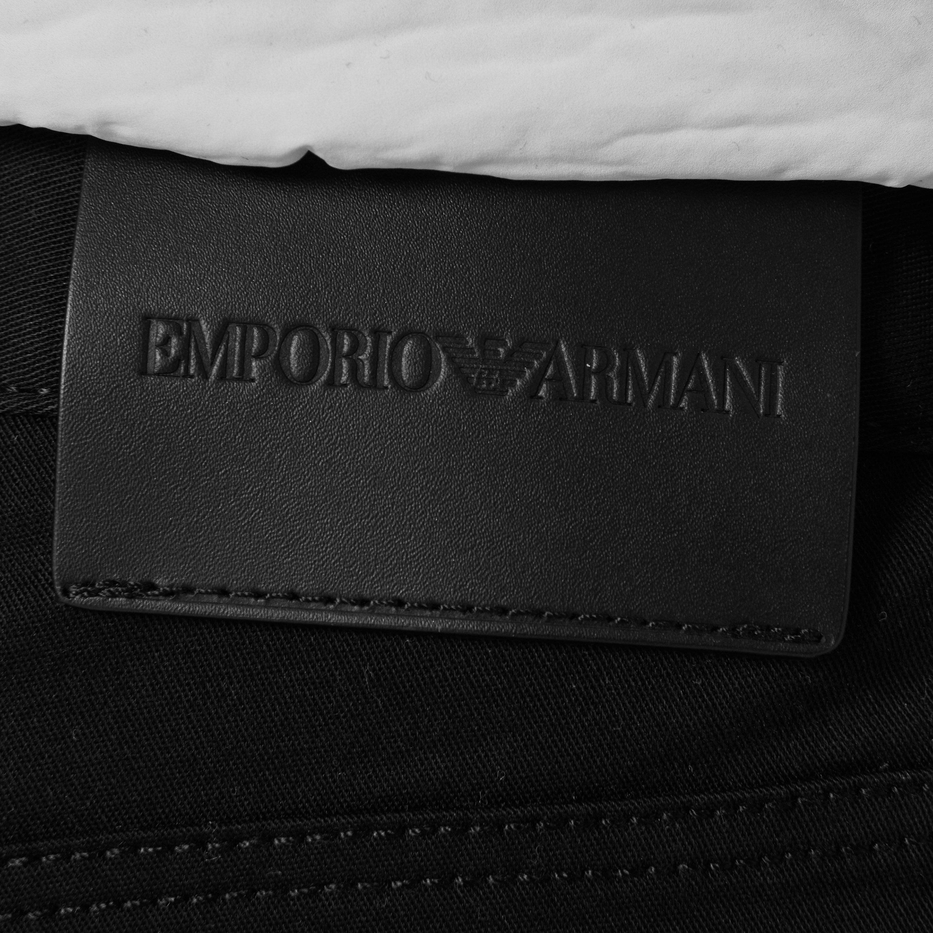 Black 0999 - Emporio Armani - Men's Slim-Fit J06 Gabardine Jeans - 9