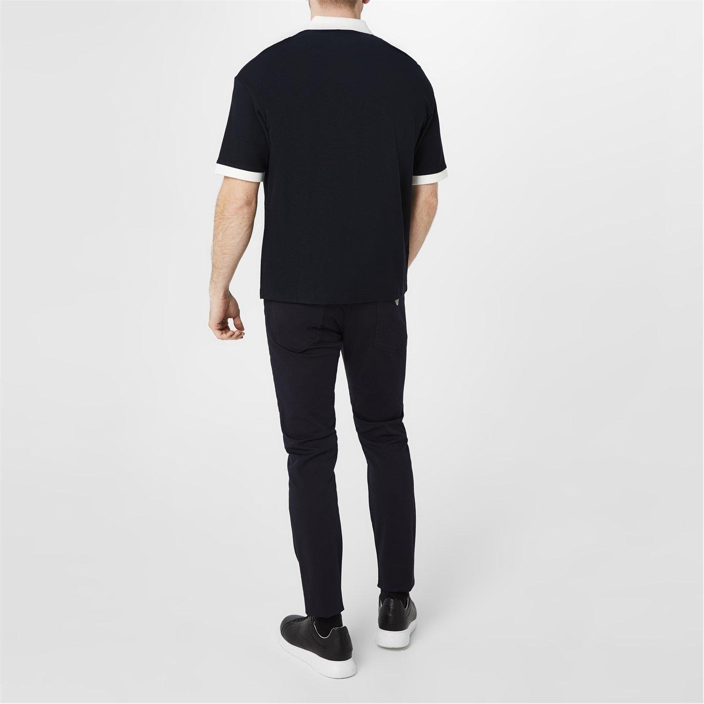 Navy 0920 - Emporio Armani - Men's Slim-Fit J06 Gabardine Jeans - 4