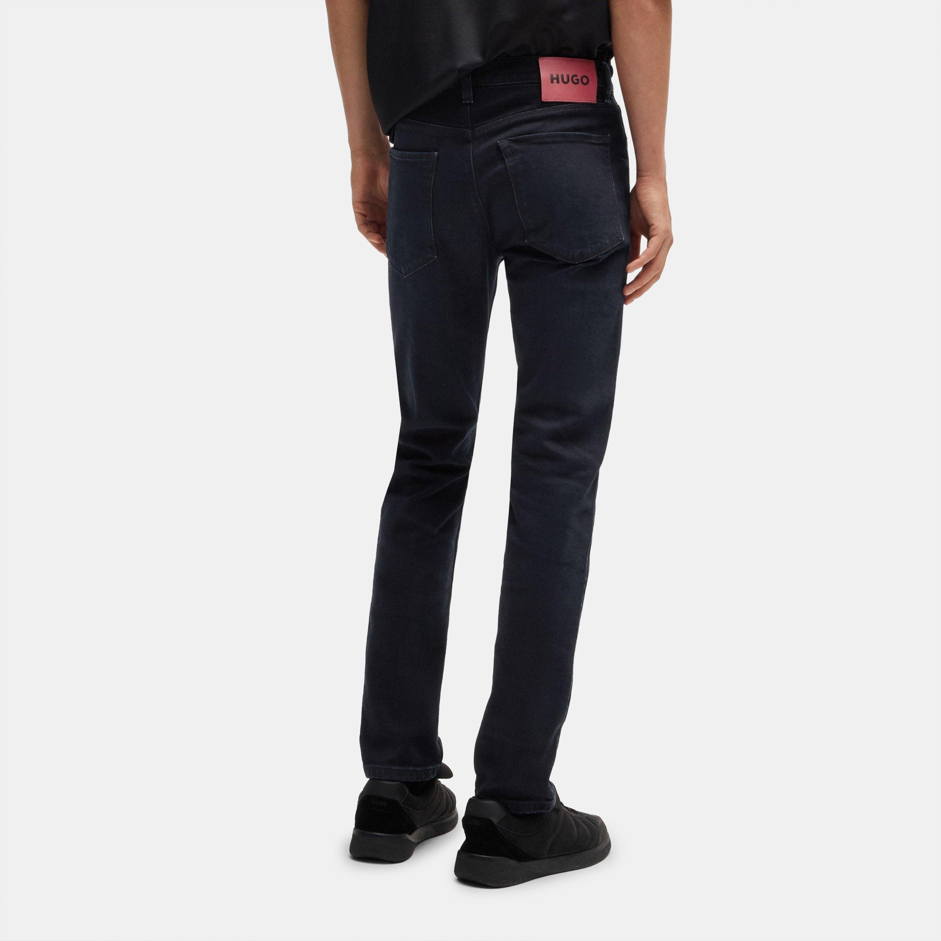 Dark Blue - Hugo - Men's Straight Leg Jeans - 3