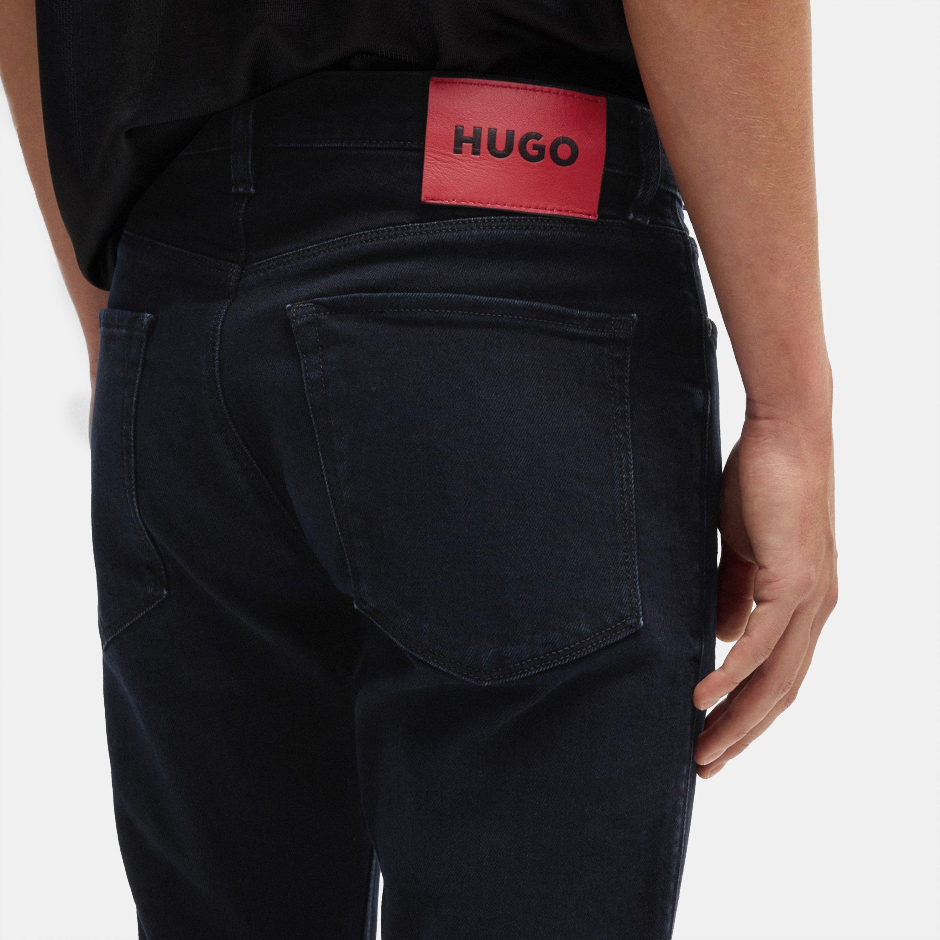 Dark Blue - Hugo - Men's Straight Leg Jeans - 4