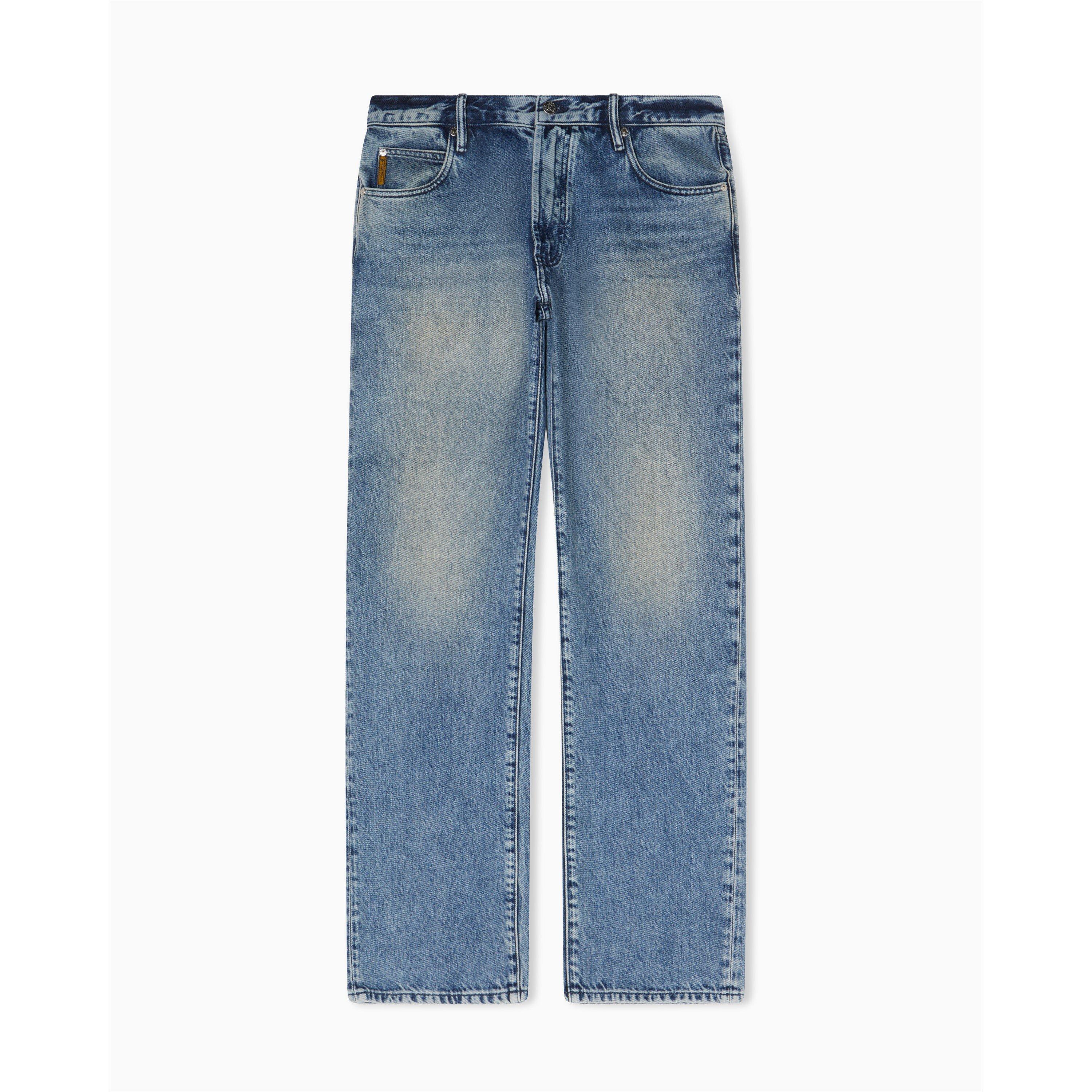 Emporio Armani Men's 5 Pockets Pant - Mid Blue - 32W R