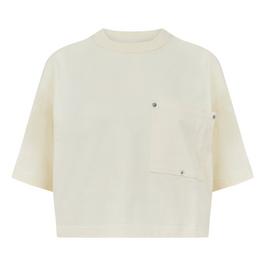 Bottega Veneta Jersey Cropped T Shirt With V Pocket